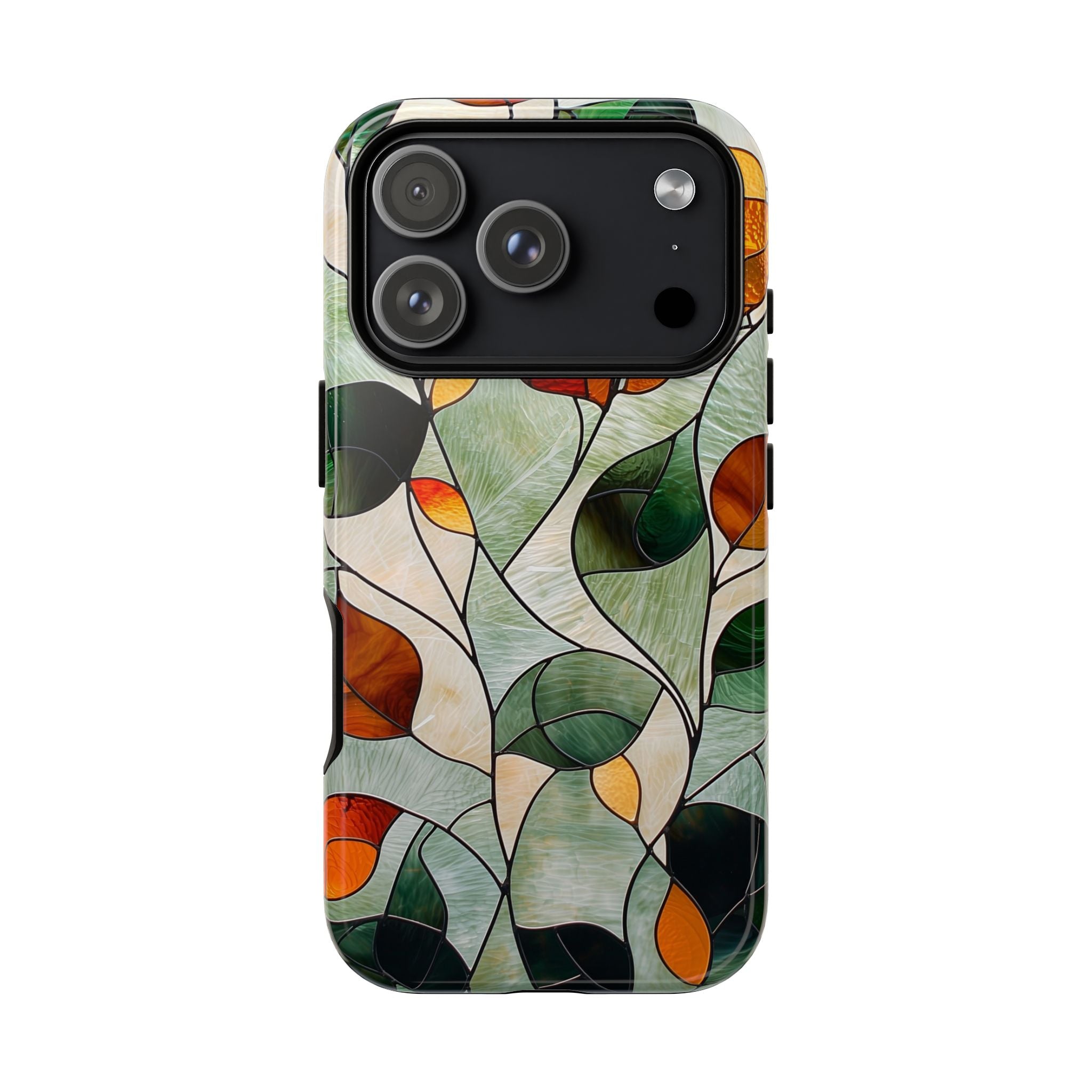Autumn Stained Glass Leaf iPhone Case