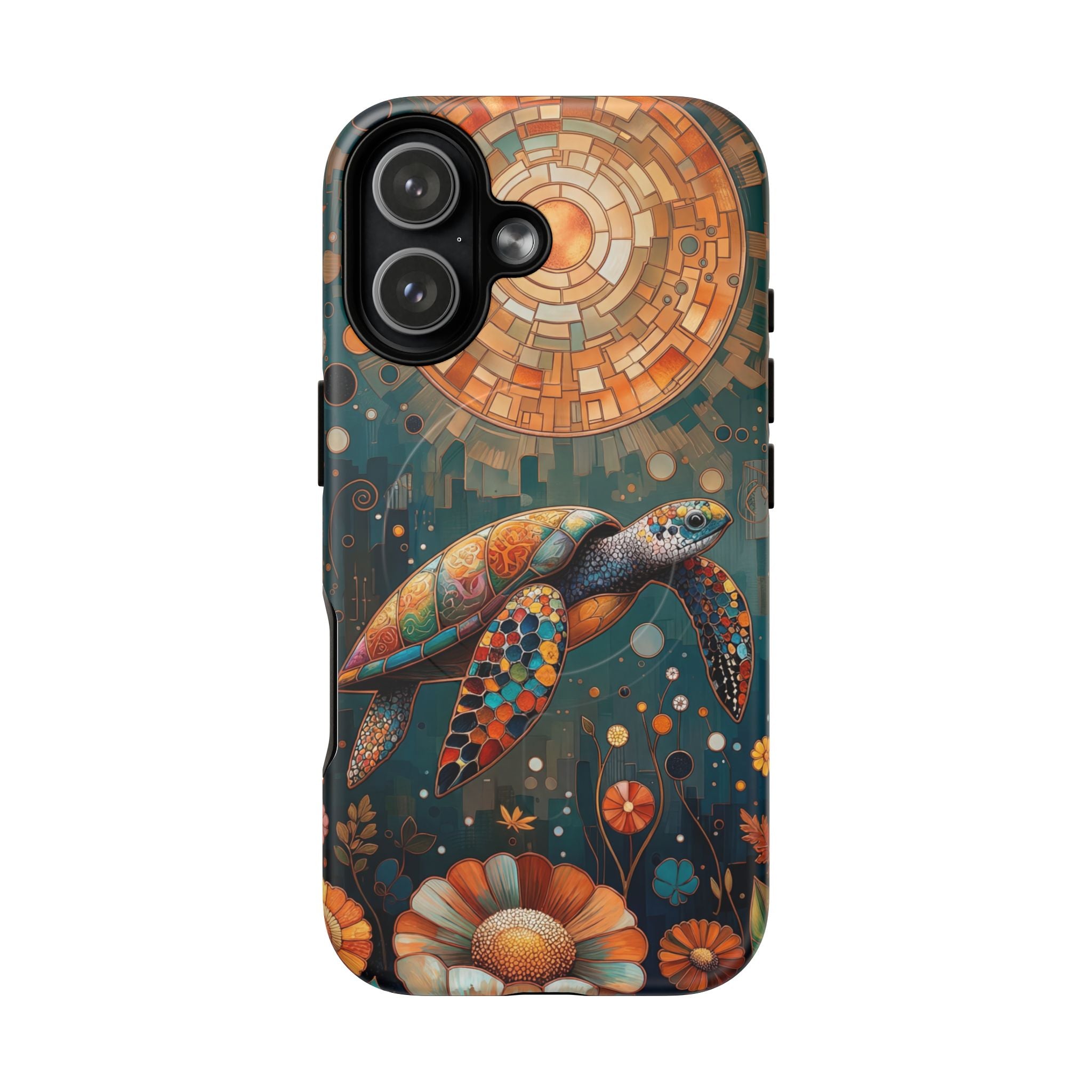 Custodia MagSafe per iPhone a forma di tartaruga marina