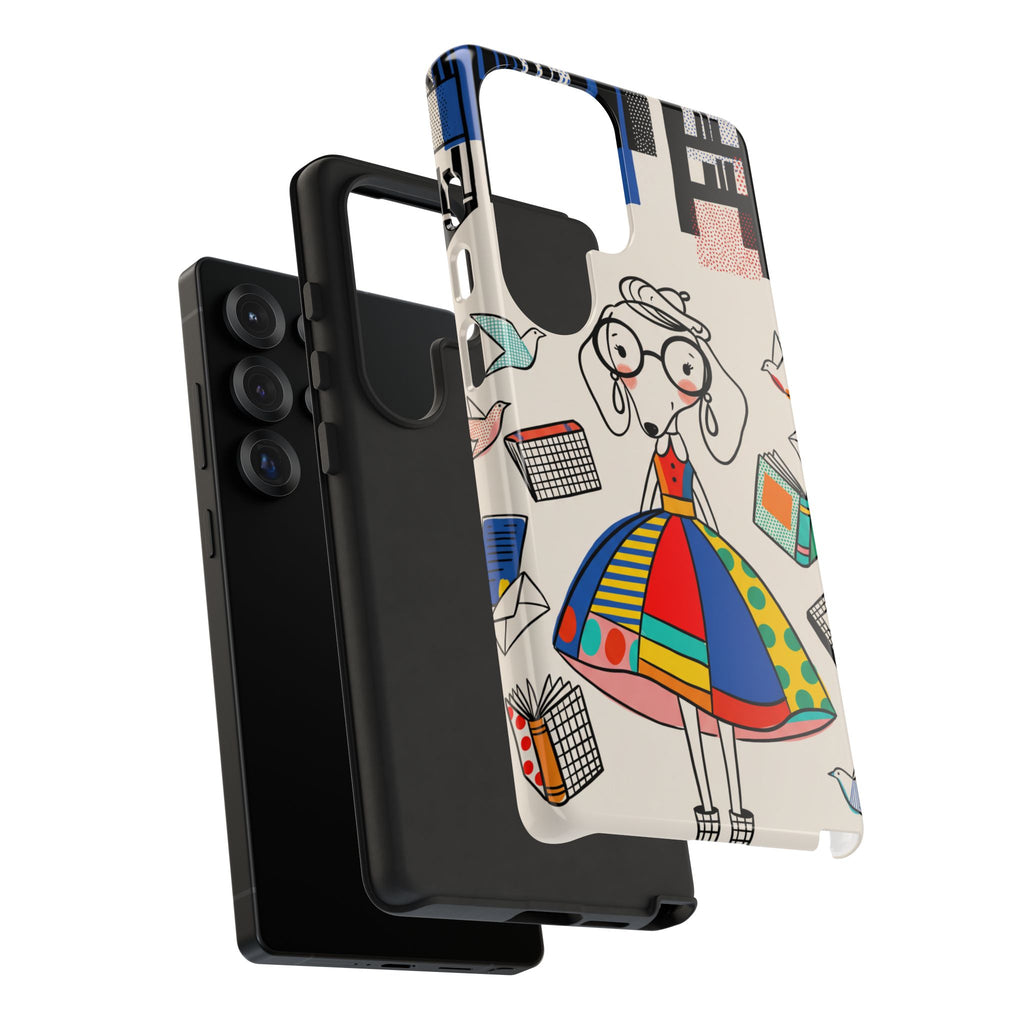 Cute Dachshund Dog Illustration Samsung Galaxy Phone Case