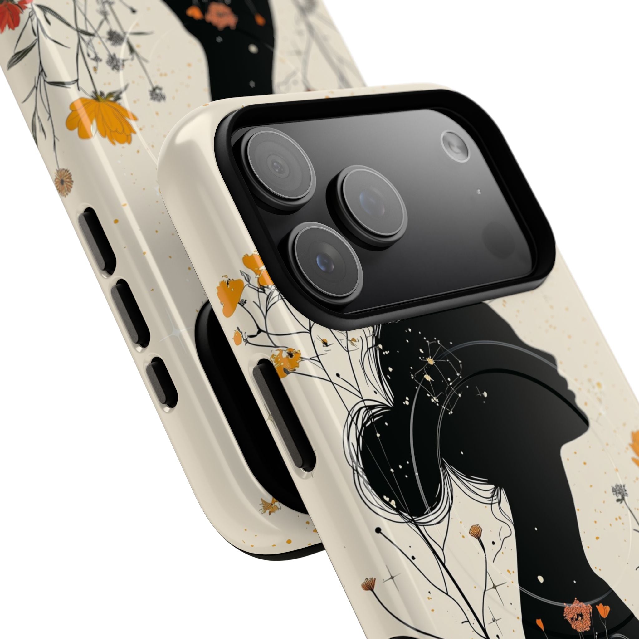 Custodia MagSafe per iPhone con silhouette floreale | Botanical Woman