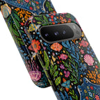 Manta Ray Floral Google Pixel Phone Case | Colorful Underwater Sea Life Protective Cover