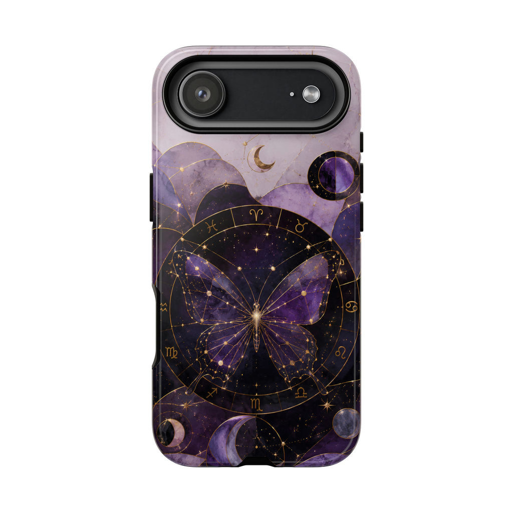 Celestial Butterfly iPhone Case | Zodiac Moon Phase iPhone Case