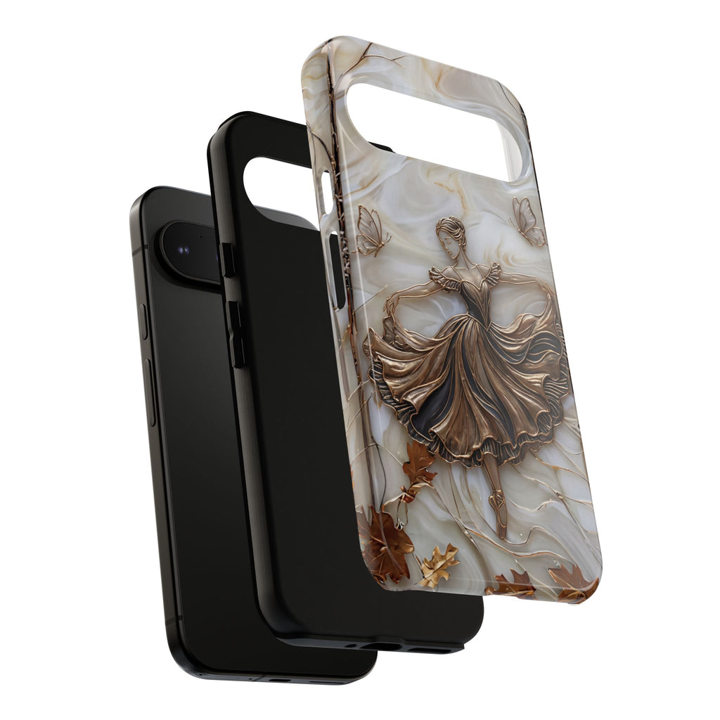 Elegant Bronze Ballerina Dance Design Google Pixel Case