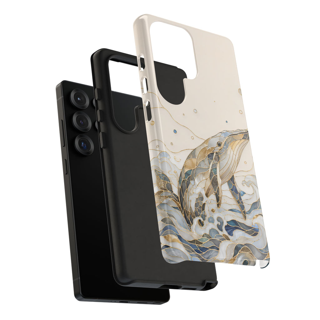 Stained Glass Whale Samsung Galaxy Phone Case | Ocean Phone Case