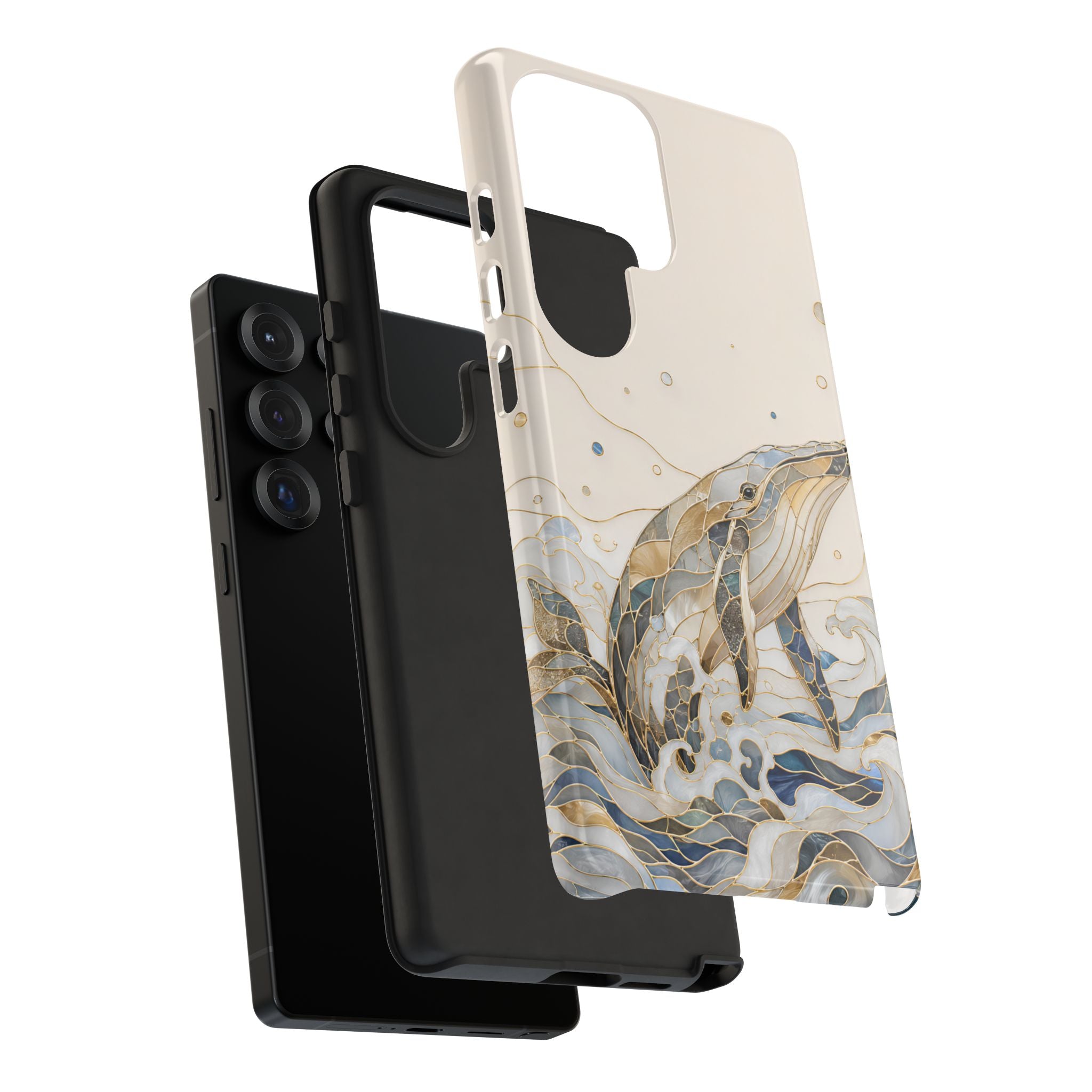 Stained Glass Whale Samsung Galaxy Phone Case | Ocean Phone Case