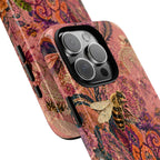 Vintage Floral Tough iPhone Case | Boho Paisley Bee Cover