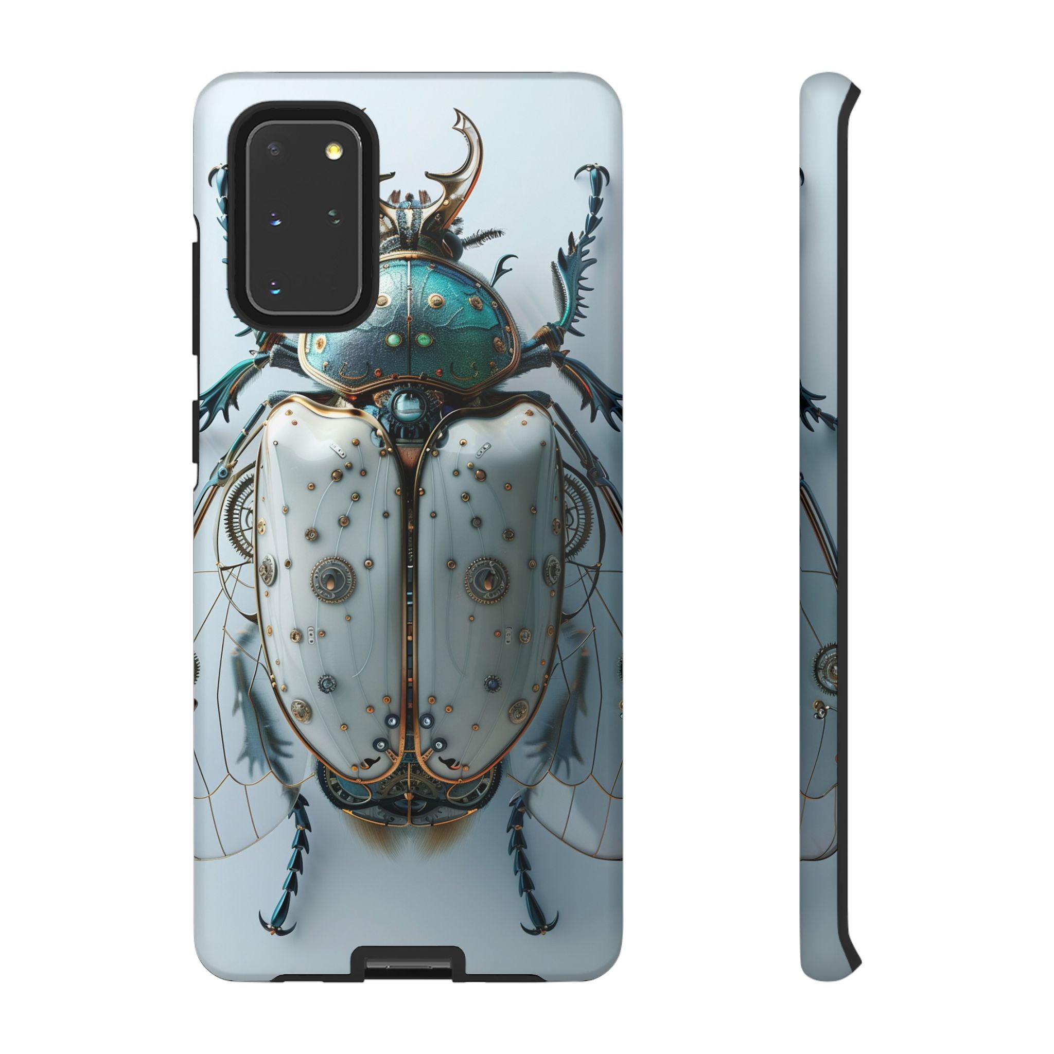 Steampunk White Beetle Protective Tough Samsung Galaxy Case