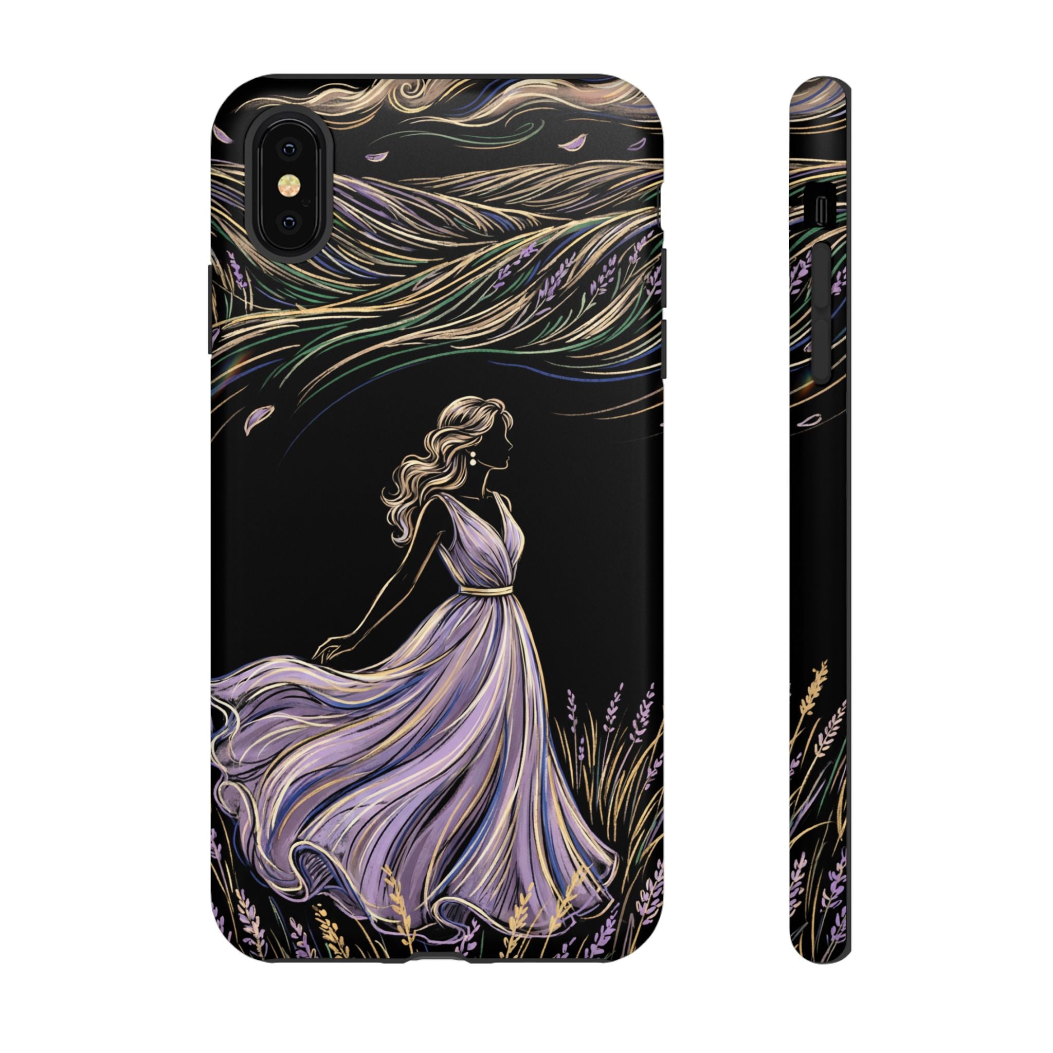 Lavender Breeze iPhone Case | Elegant Dancing Woman Floral Protection