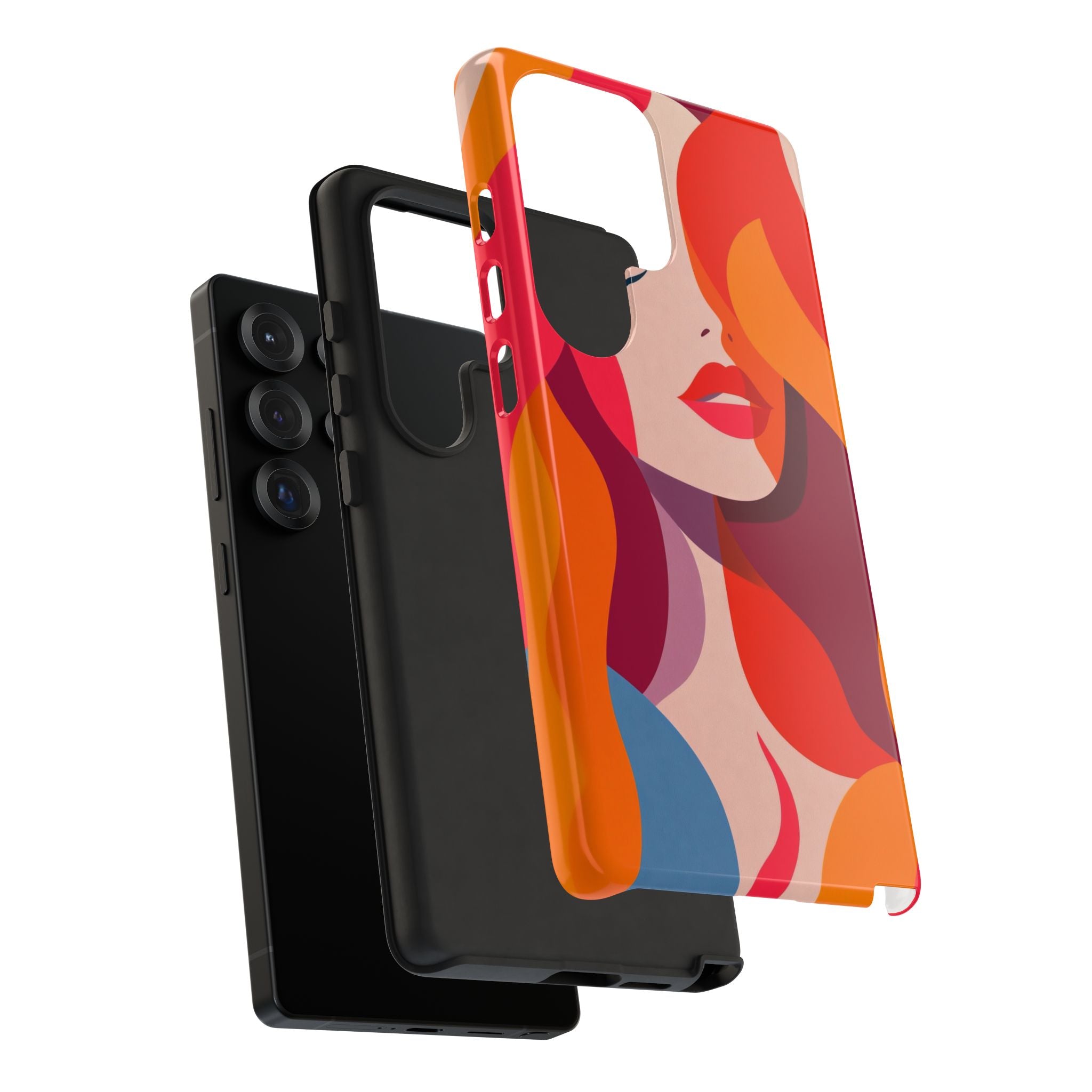 Retro Pop Art Woman Samsung Galaxy Case | Bold Colourful Abstract Portrait