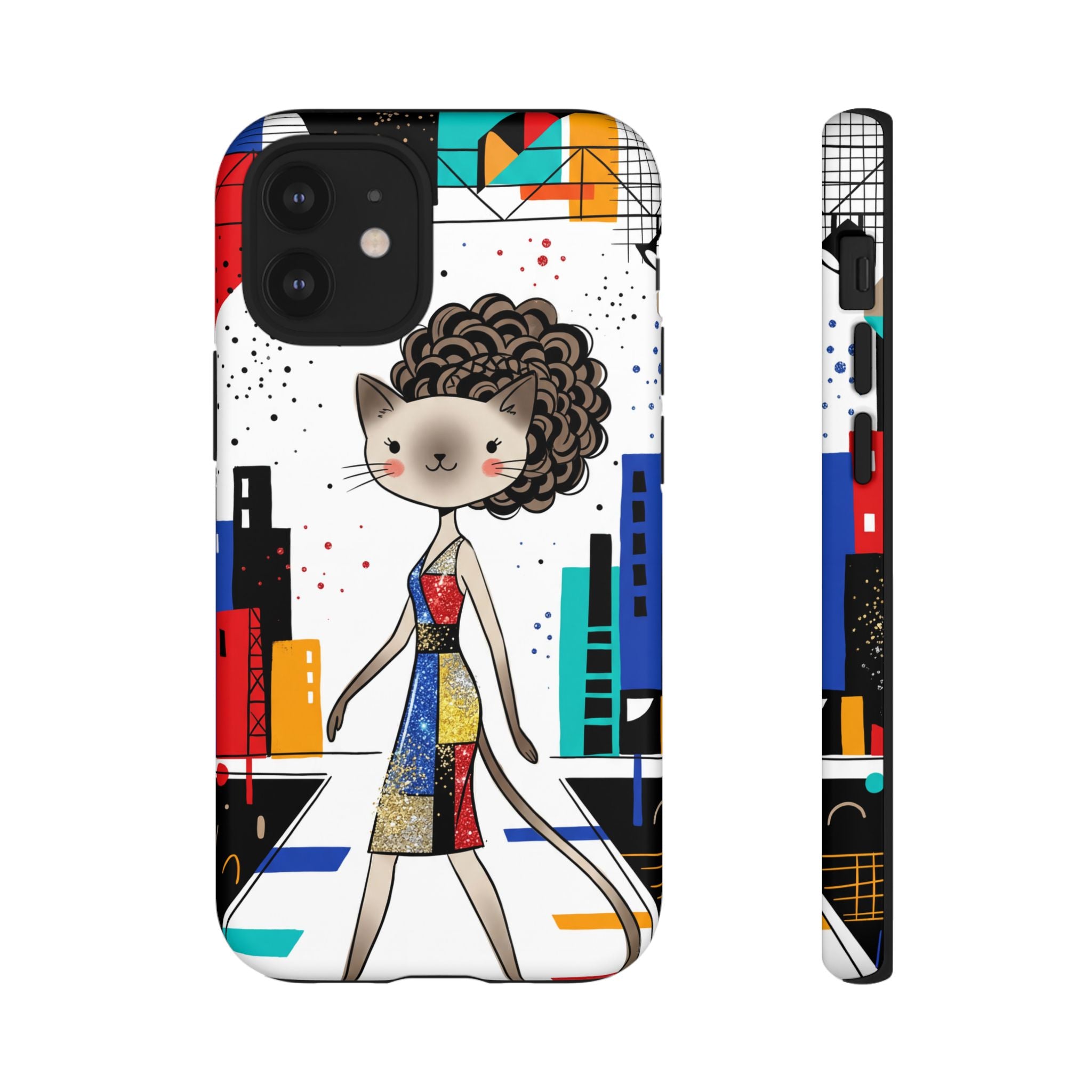 Catwalk City iPhone Case | Cute Fashion Cat