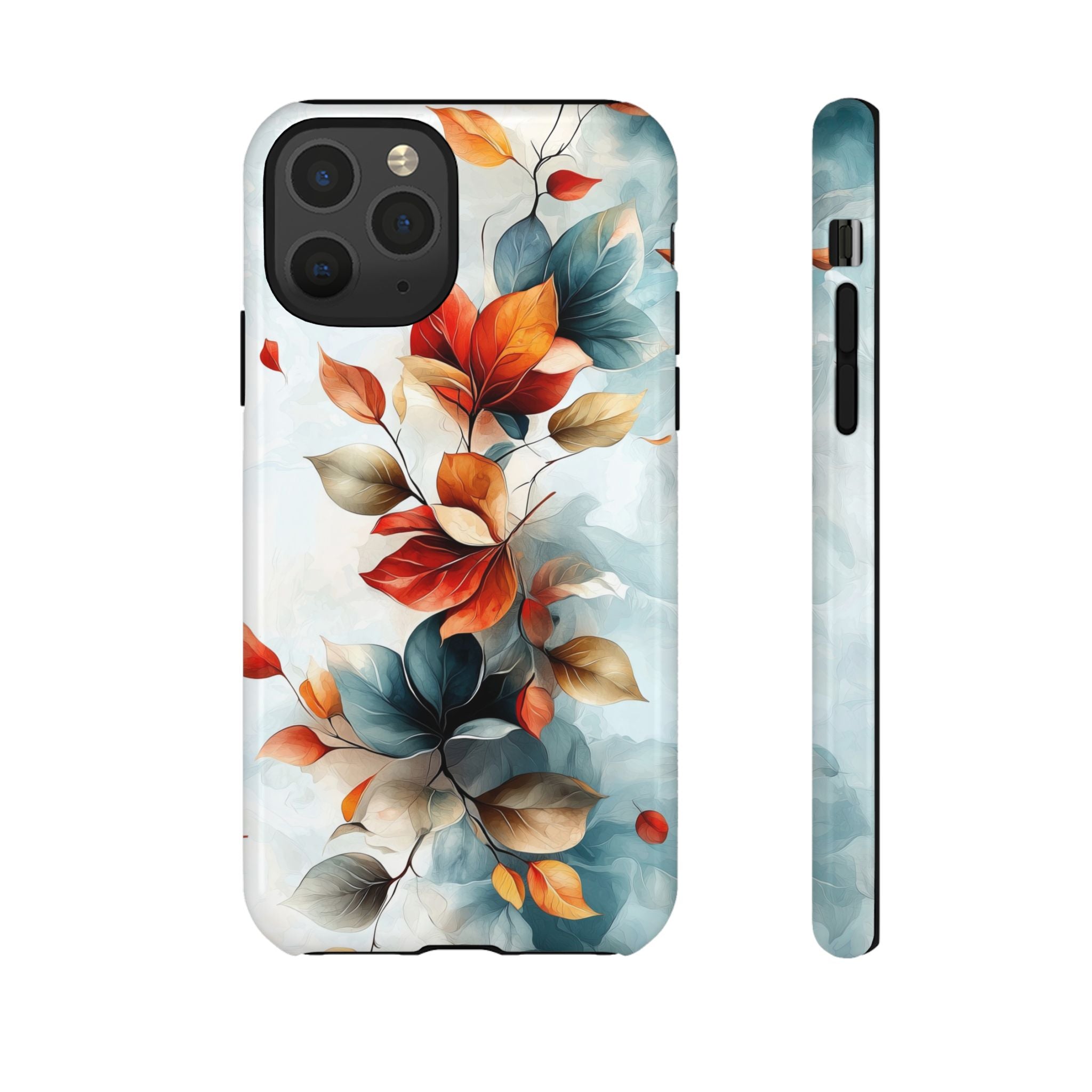 Floral Autumn Leaves Tough iPhone Case