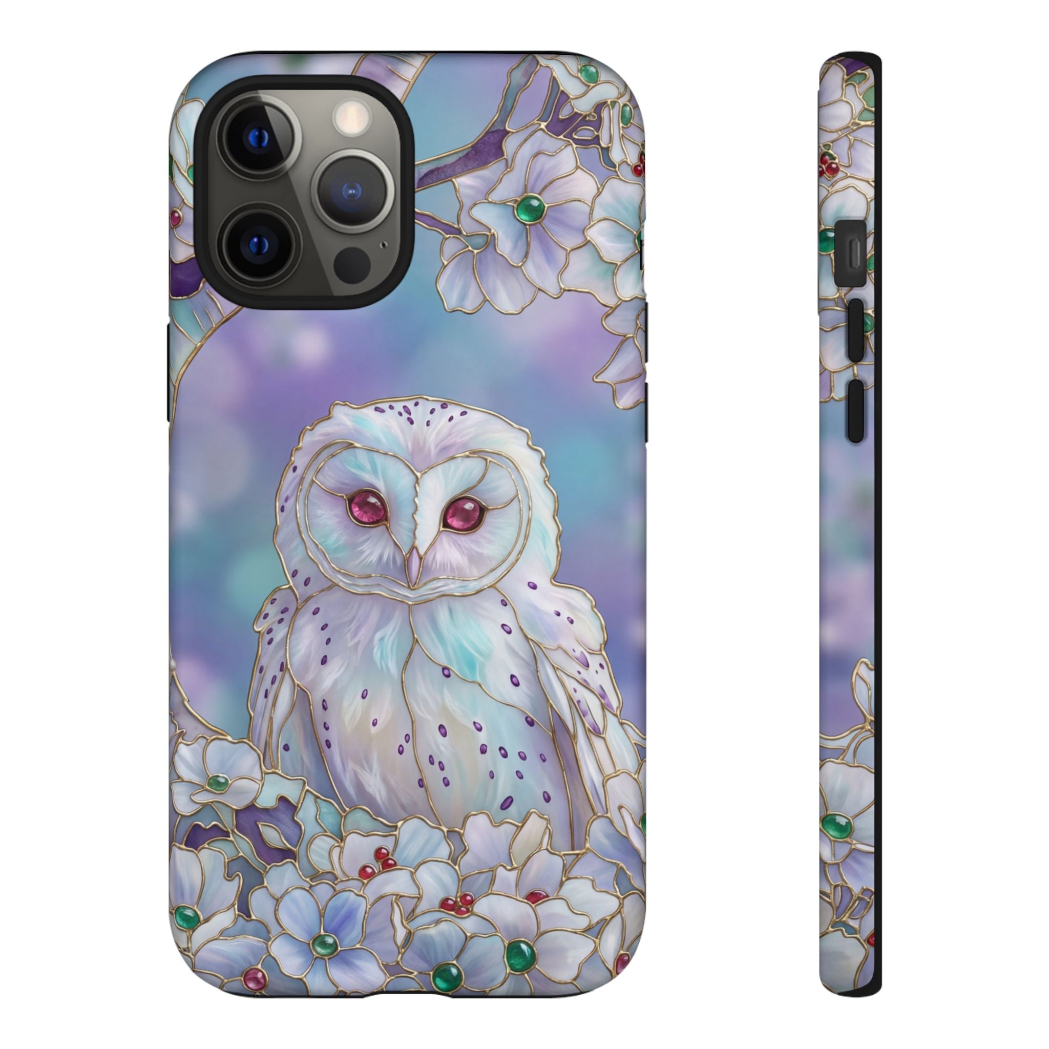 Mystic Owl Floral iPhone Case | Pastel Night Garden Protective Cover