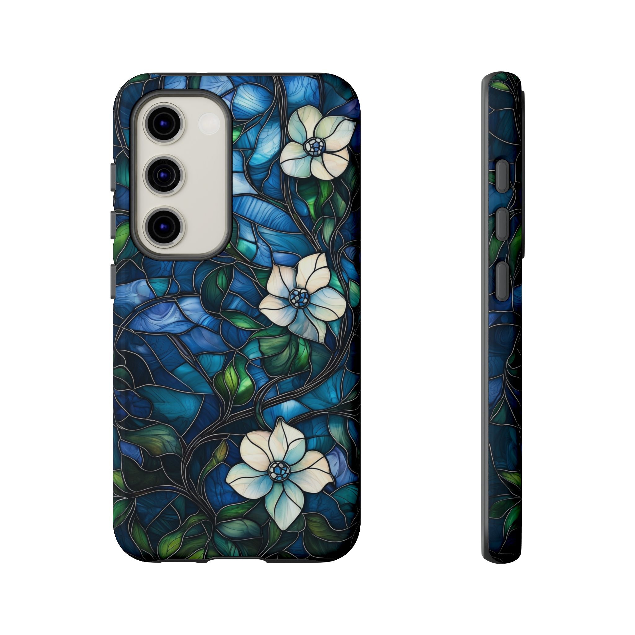 Floral Stained Glass Samsung Galaxy Case – Blue Garden