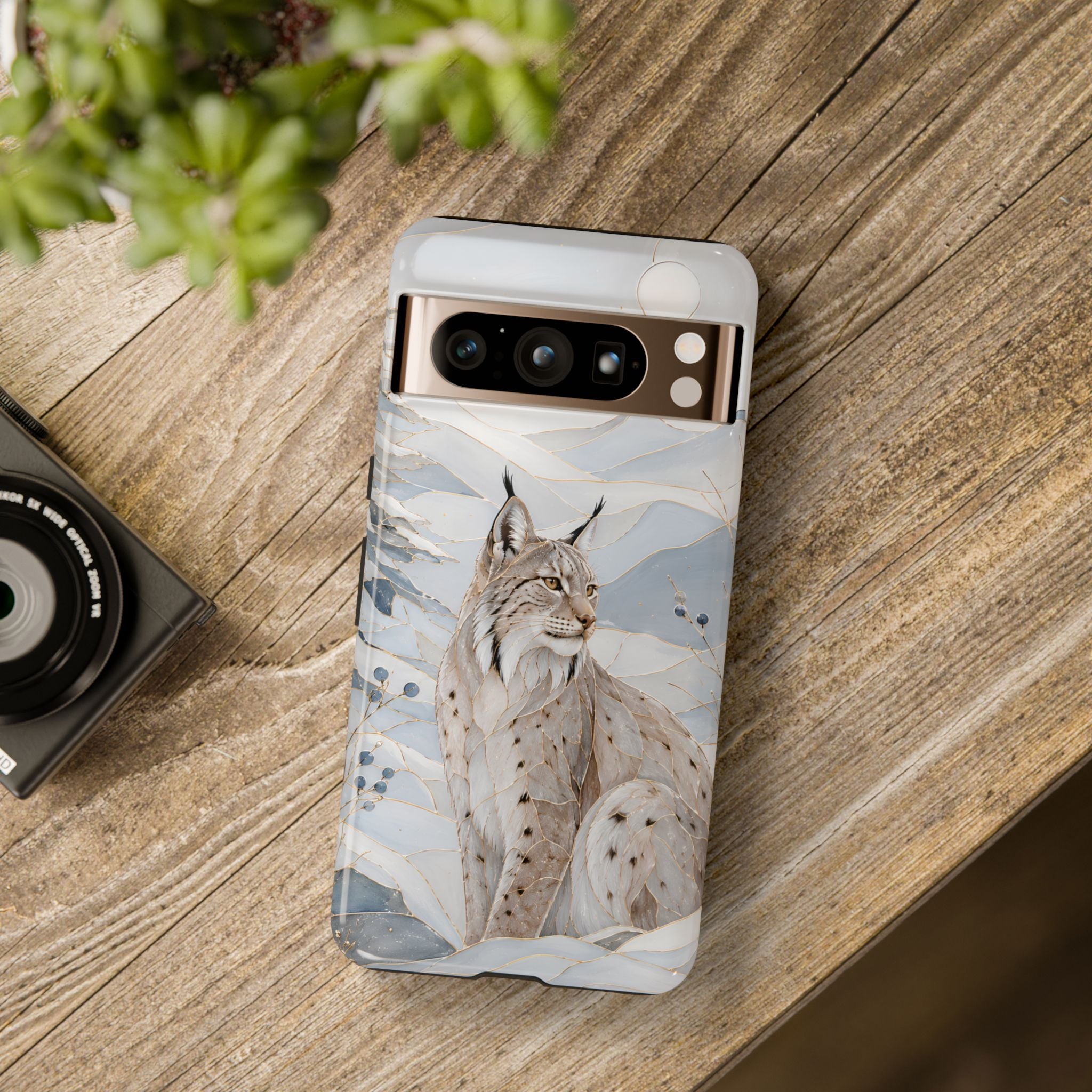 Lynx Google Pixel Phone Case | Winter Mountain Phone Case