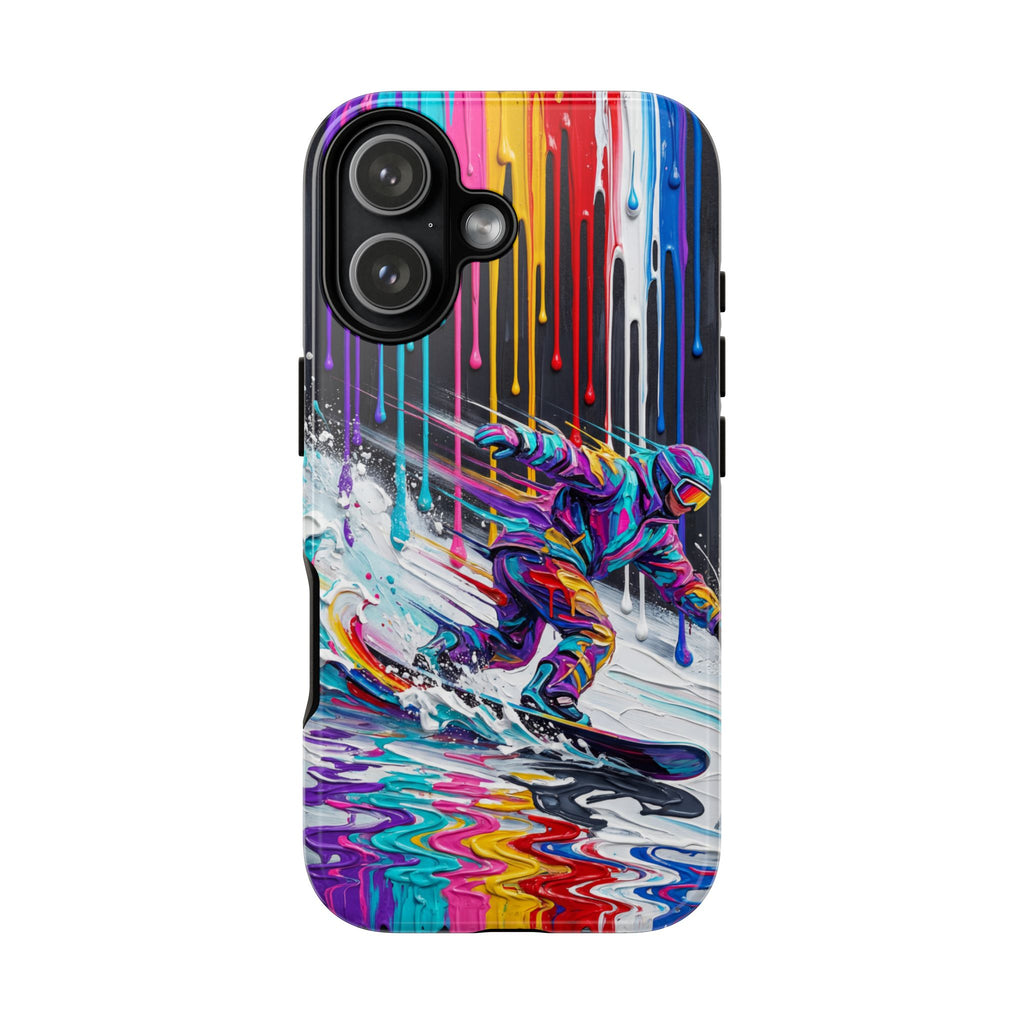 Colourful Snowboarder Art iPhone Case