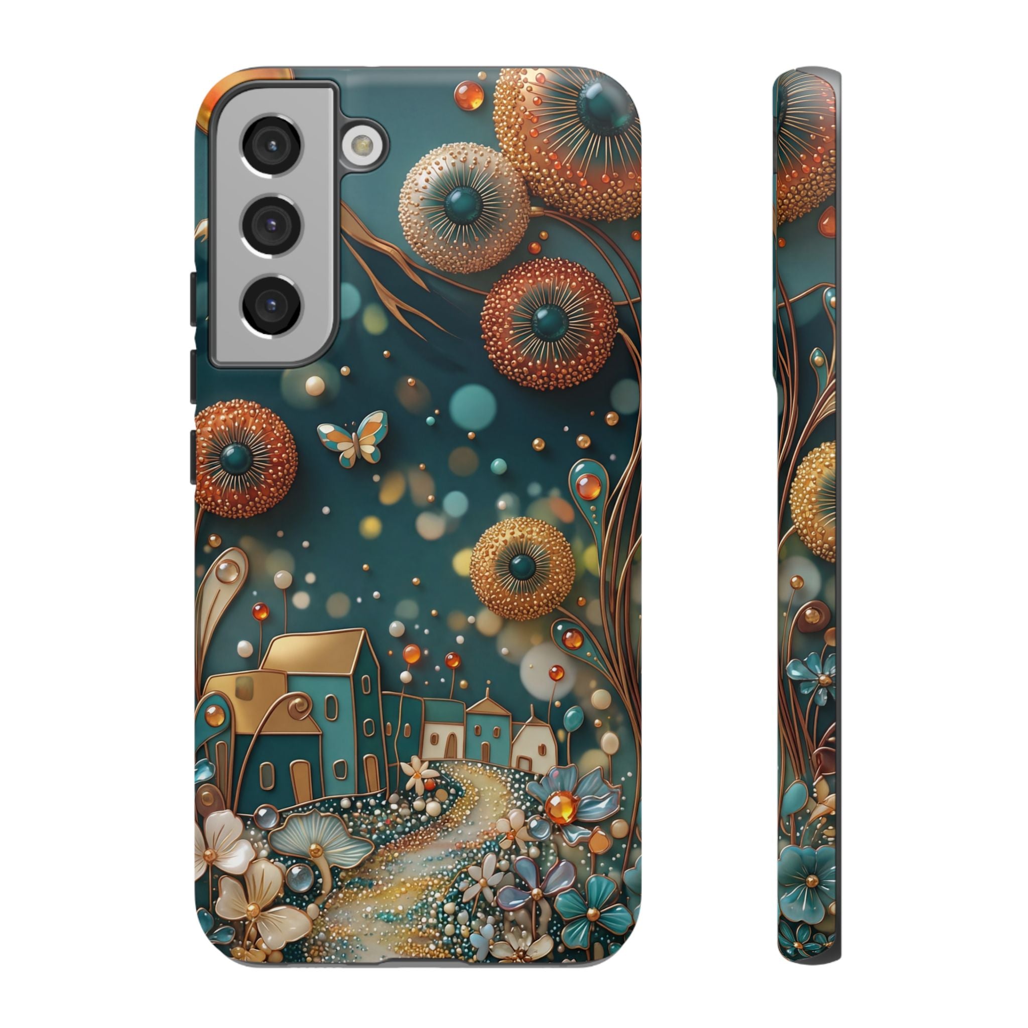 Whimsical Night Village Samsung Galaxy Case