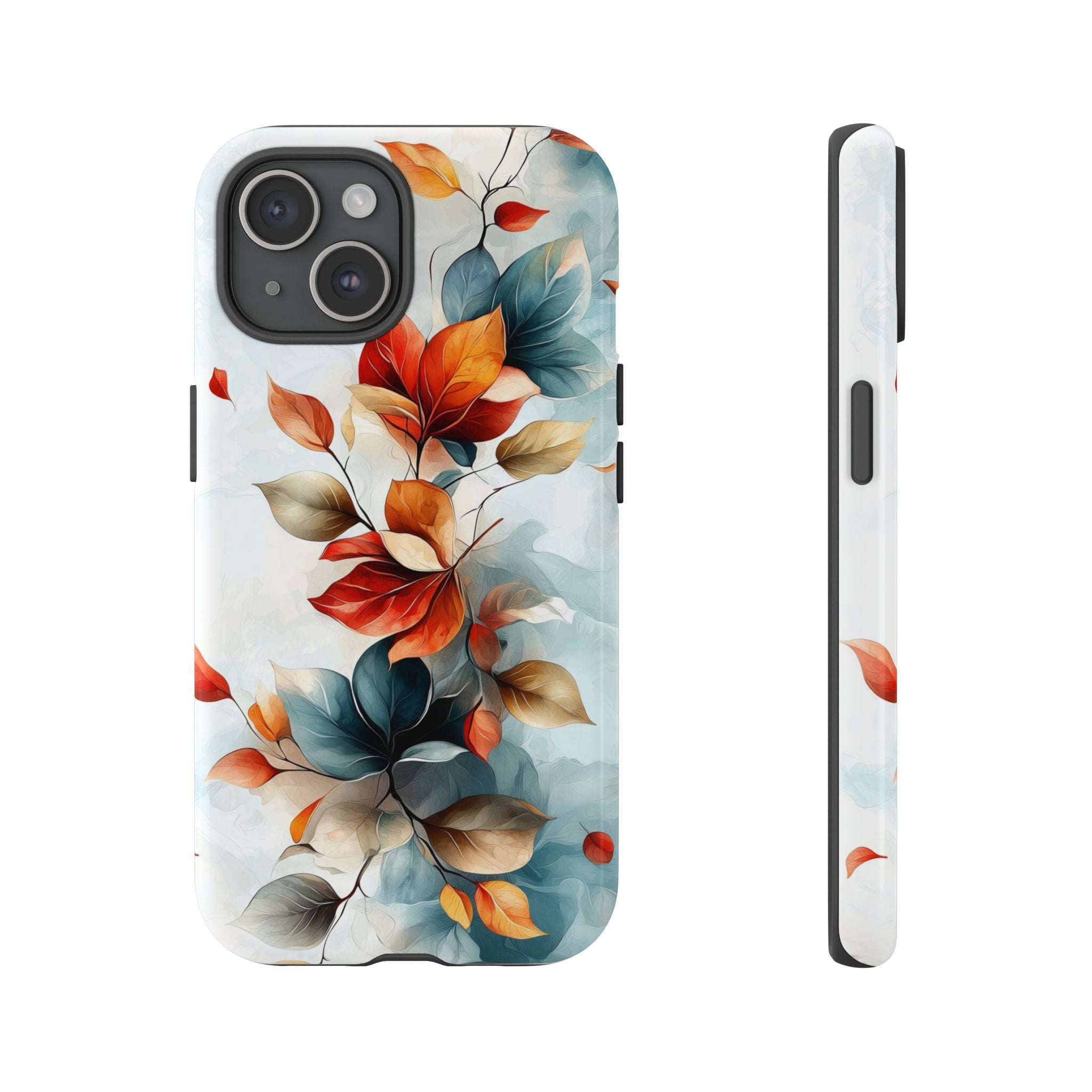 Floral Autumn Leaves Tough iPhone Case