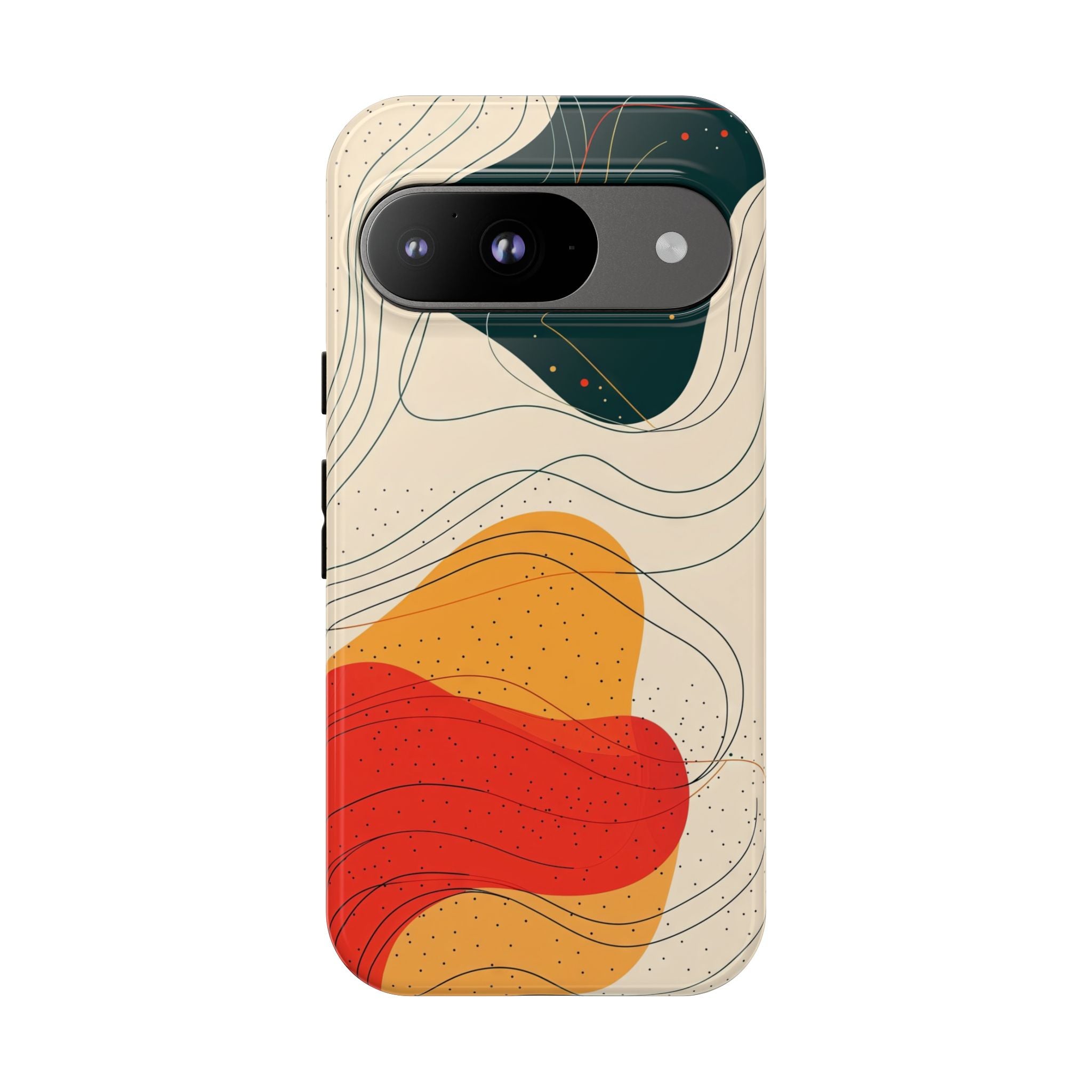 Abstract Retro Waves Google Pixel Case | Colourful Modern Art