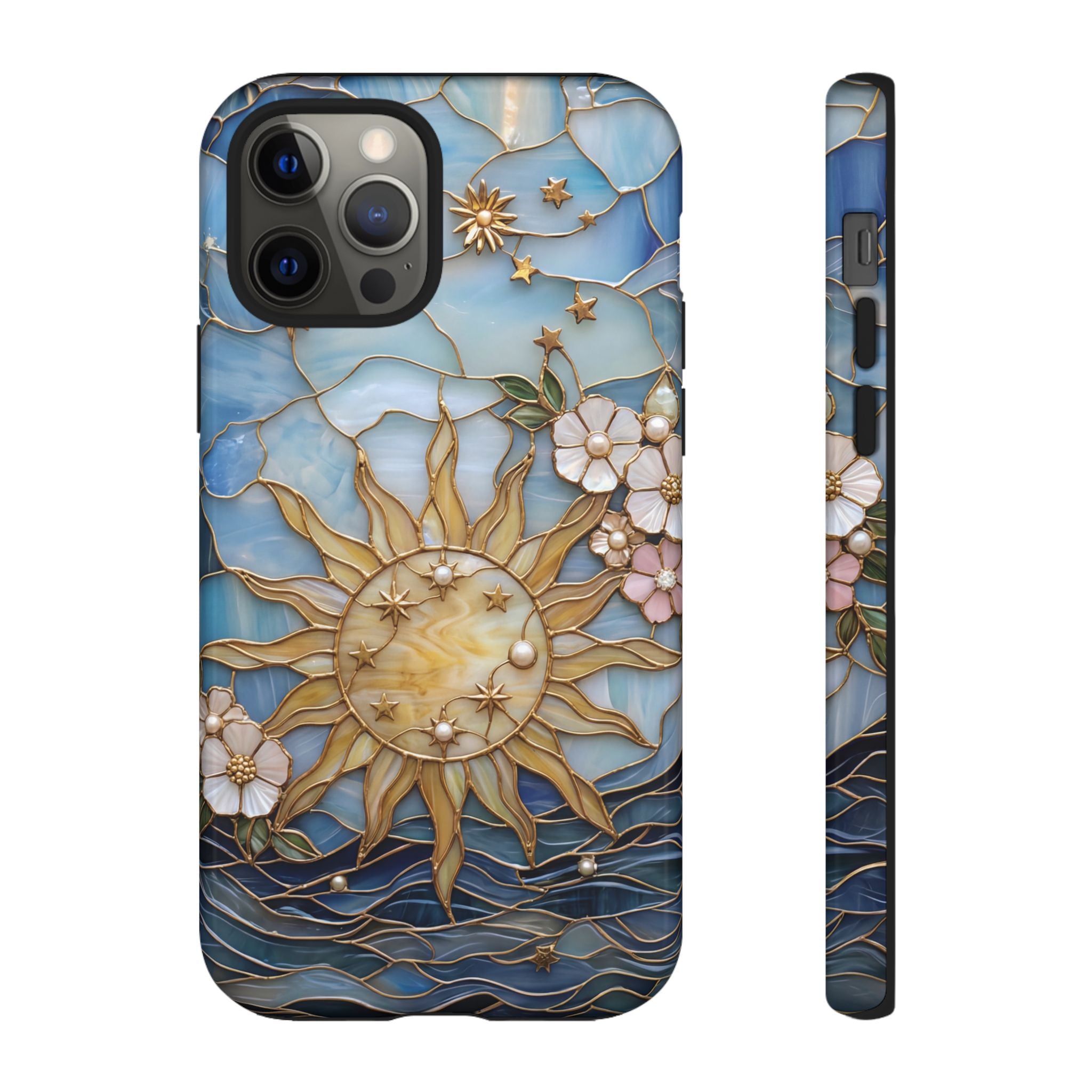 Stained Glass Floral Sun & Sea Tough iPhone Case