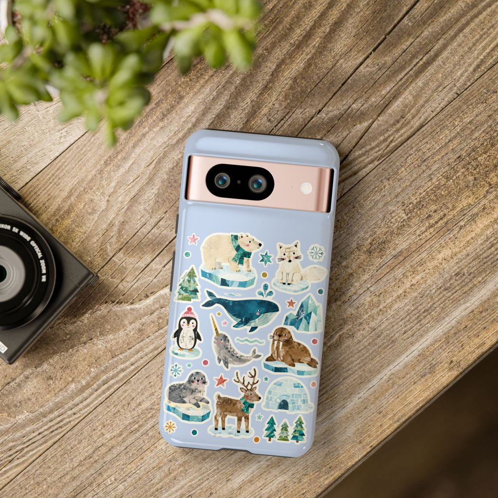 Cute Arctic Animals Tough Google Pixel Phone Case