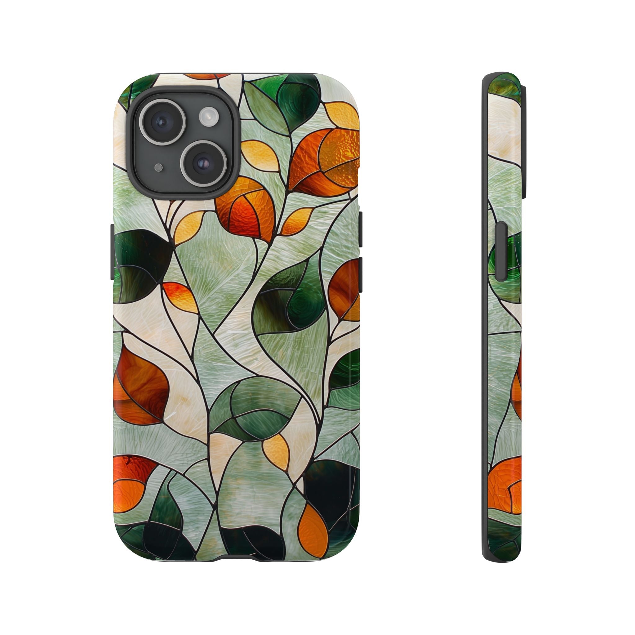 Autumn Stained Glass Leaf iPhone Case