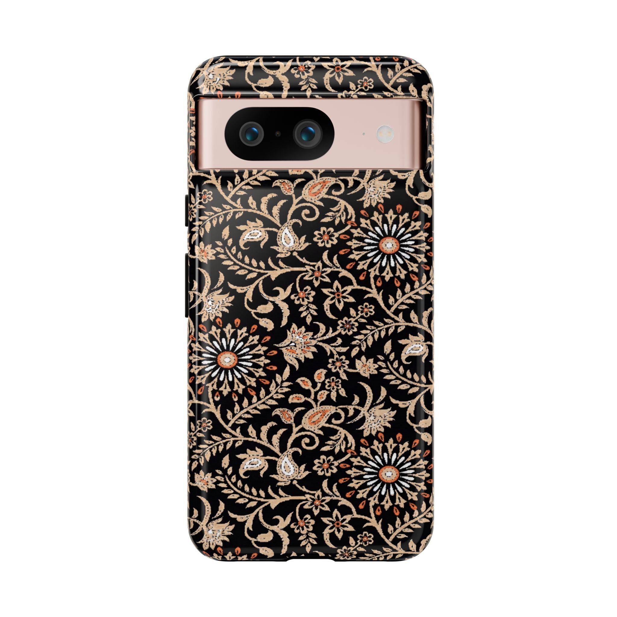 Batik Floral Black Ornate Daisies Tough Google Pixel Case