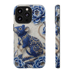 Asian Zodiac Rat iPhone Case | Blue & White Porcelain Art Slim Protective iPhone Case | Year of the Rat Gift