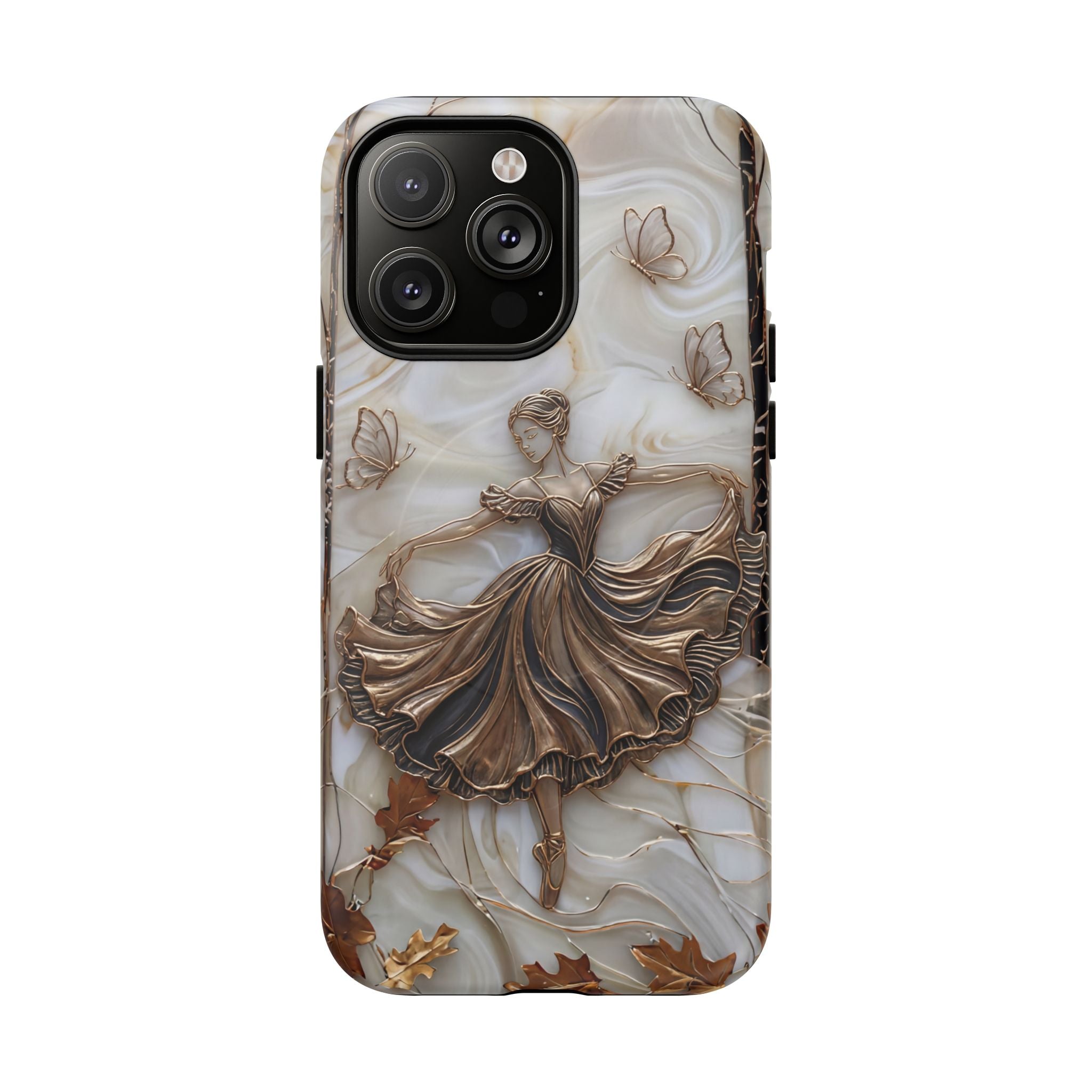 Ballet Dancer Tough MagSafe iPhone Case — Elegant Swirl Art Protective Cover