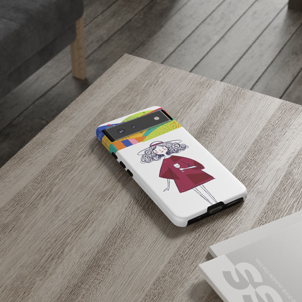 Colourful Artistic Wine Lady Google Pixel Phone Case