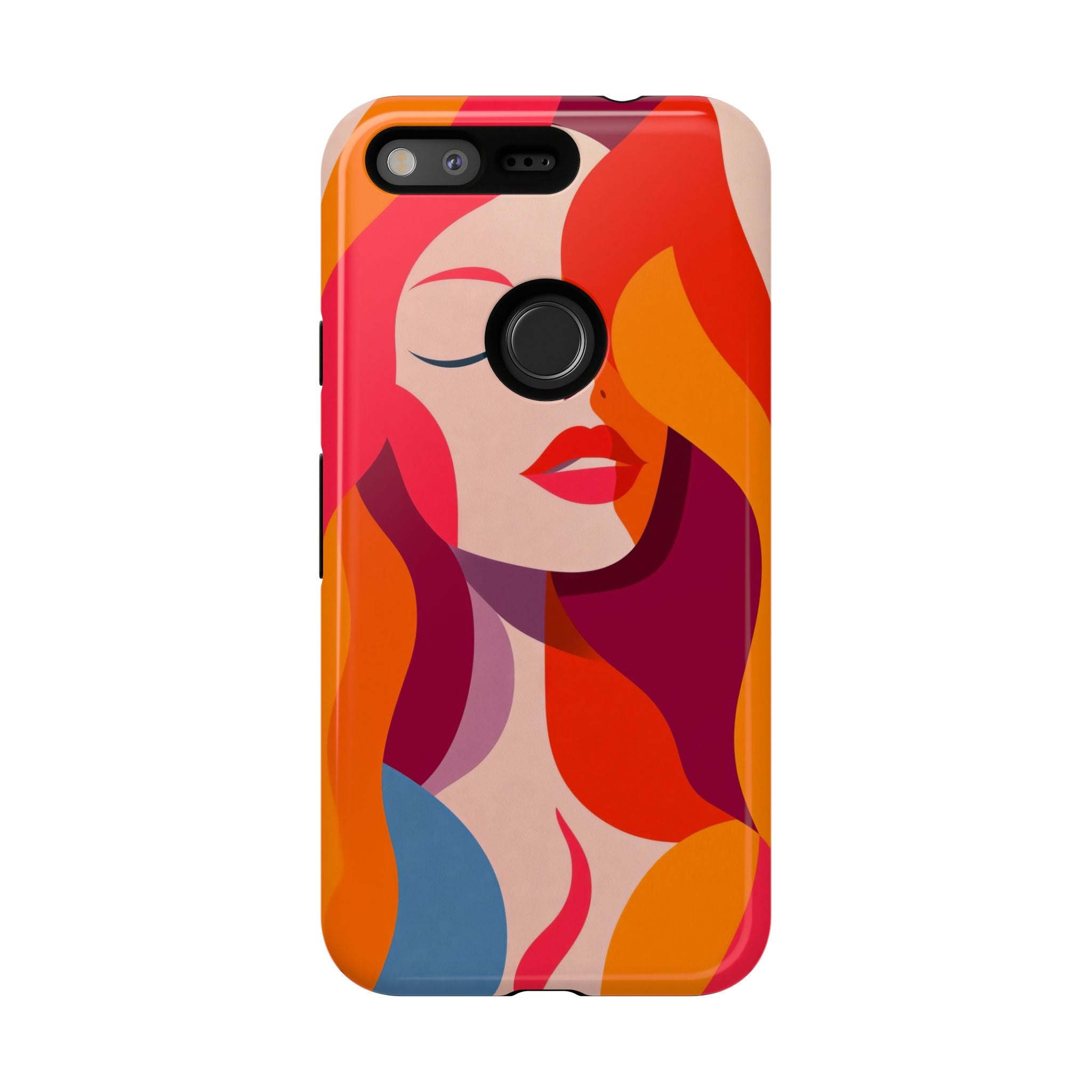 Retro Pop Art Woman Google Pixel Case | Bold Colourful Abstract Portrait