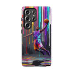 Color Splash Basketball Samsung Galaxy Phone Case | Vibrant Drip Dunk Design