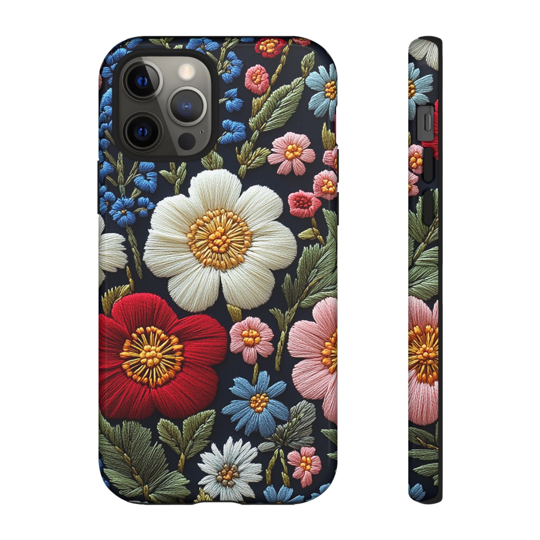 Floral Embroidered Garden iPhone Case