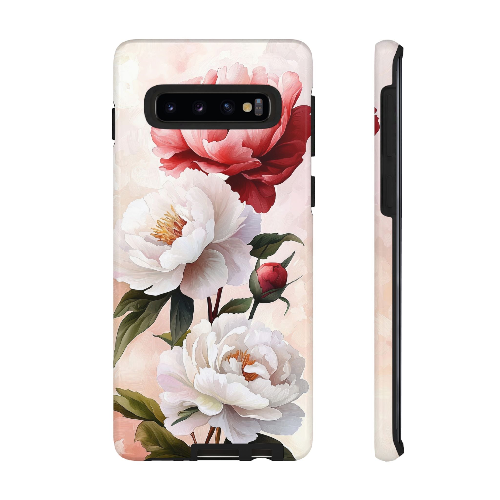 Floral Peony Samsung Galaxy Case | Vintage Pink White Rose