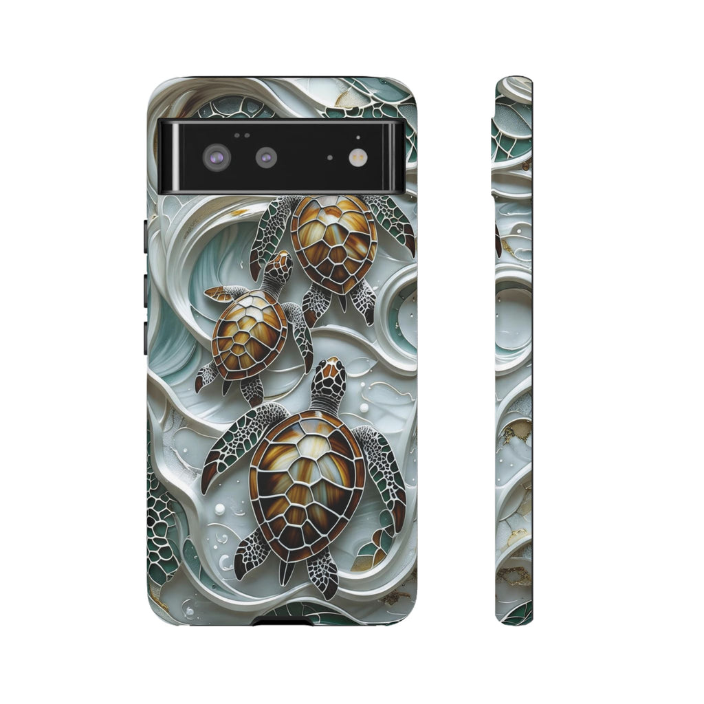Sea Turtle Google Pixel Case — Ocean Waves Protective Phone Cover