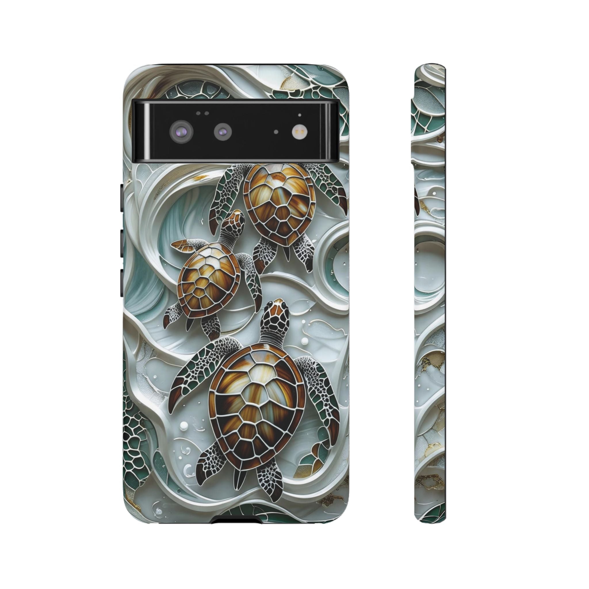 Sea Turtle Google Pixel Case — Ocean Waves Protective Phone Cover