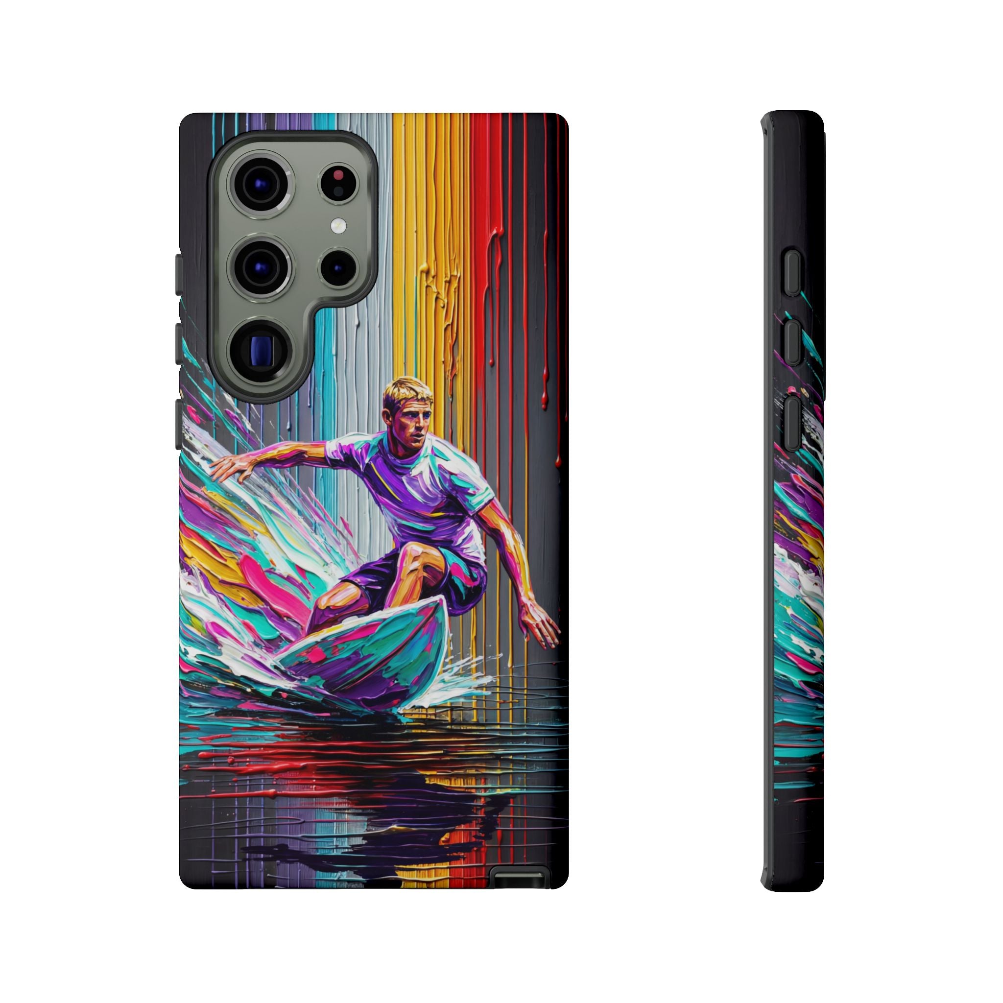 Surfing Rainbow Tough Samsung Galaxy Phone Case