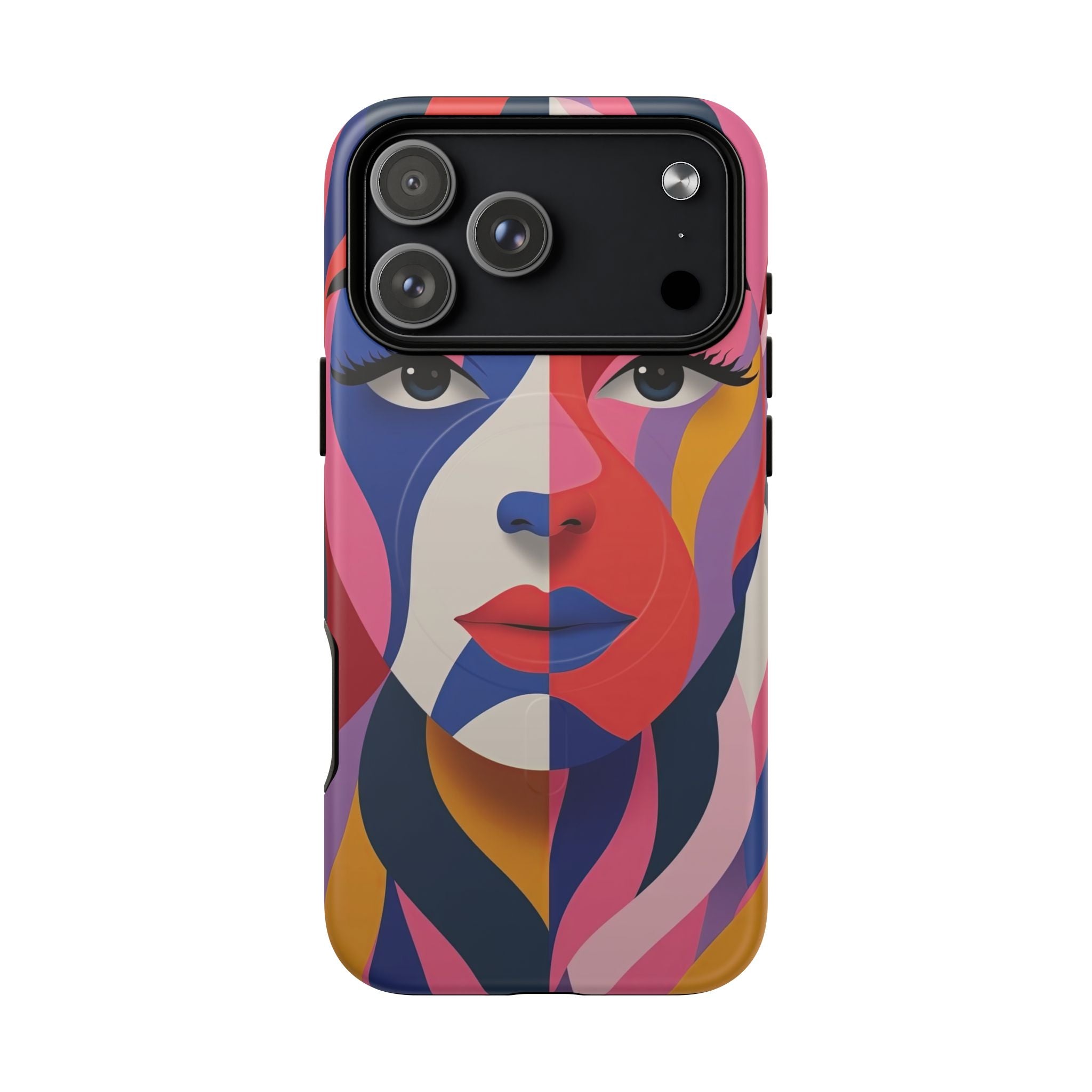Abstract Colourful Face MagSafe iPhone Case | Vibrant Pop Art