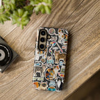 Cute Cats Sticker Tough Samsung Galaxy Phone Case