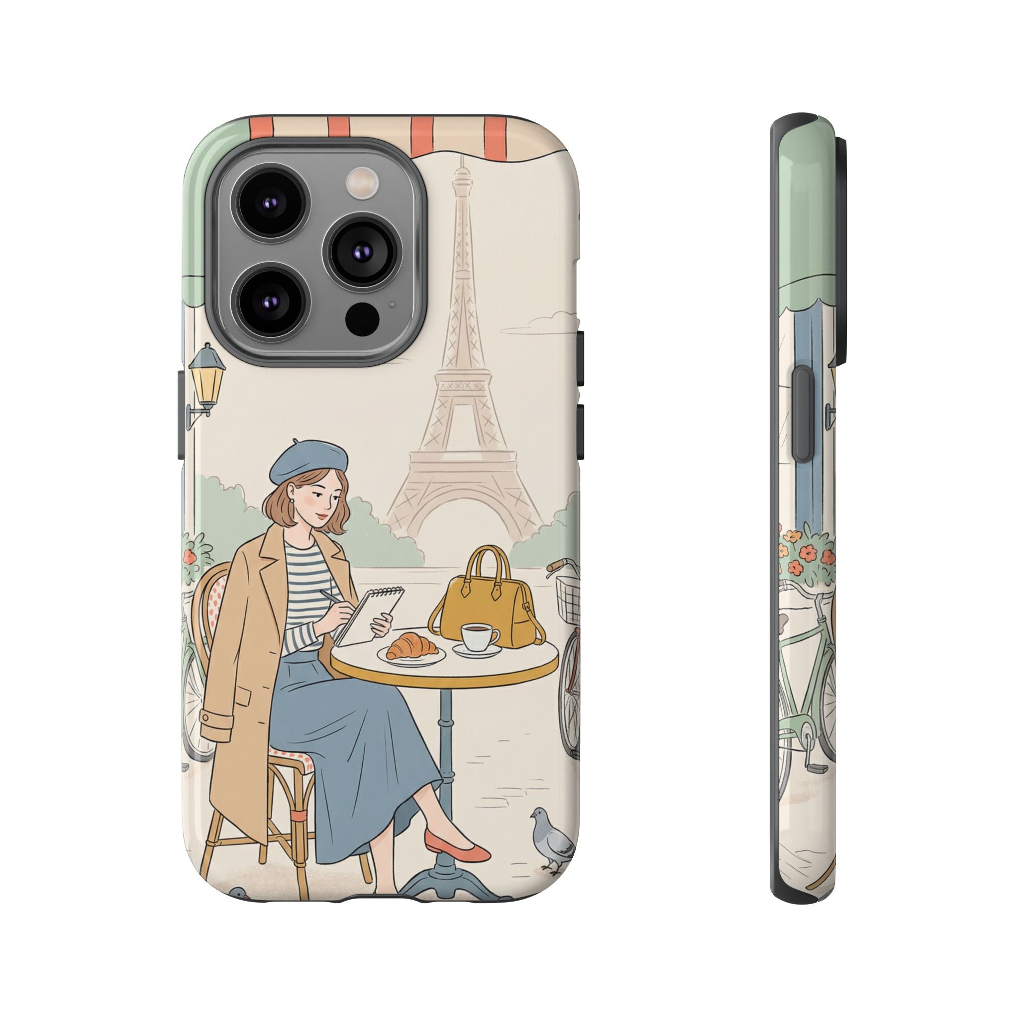 Paris Cafe iPhone Case | Cute Vintage Eiffel Tower Travel