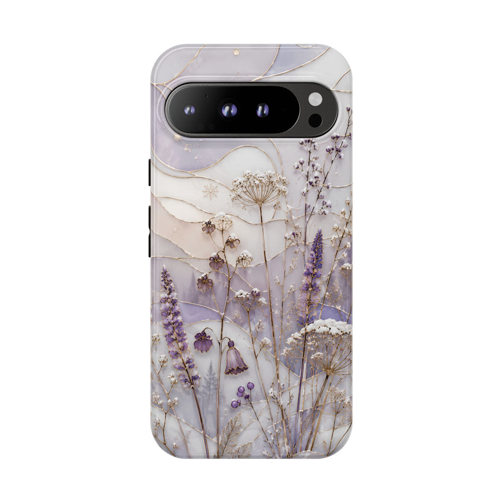 Stained Glass Wildflower Google Pixel Phone Case | Floral Meadow Phone Case