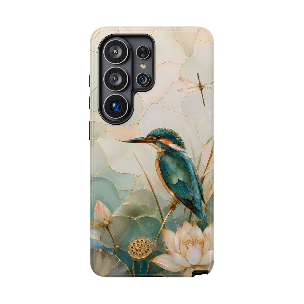 Kingfisher Samsung Galaxy Phone Case | Lotus Flower Phone Case