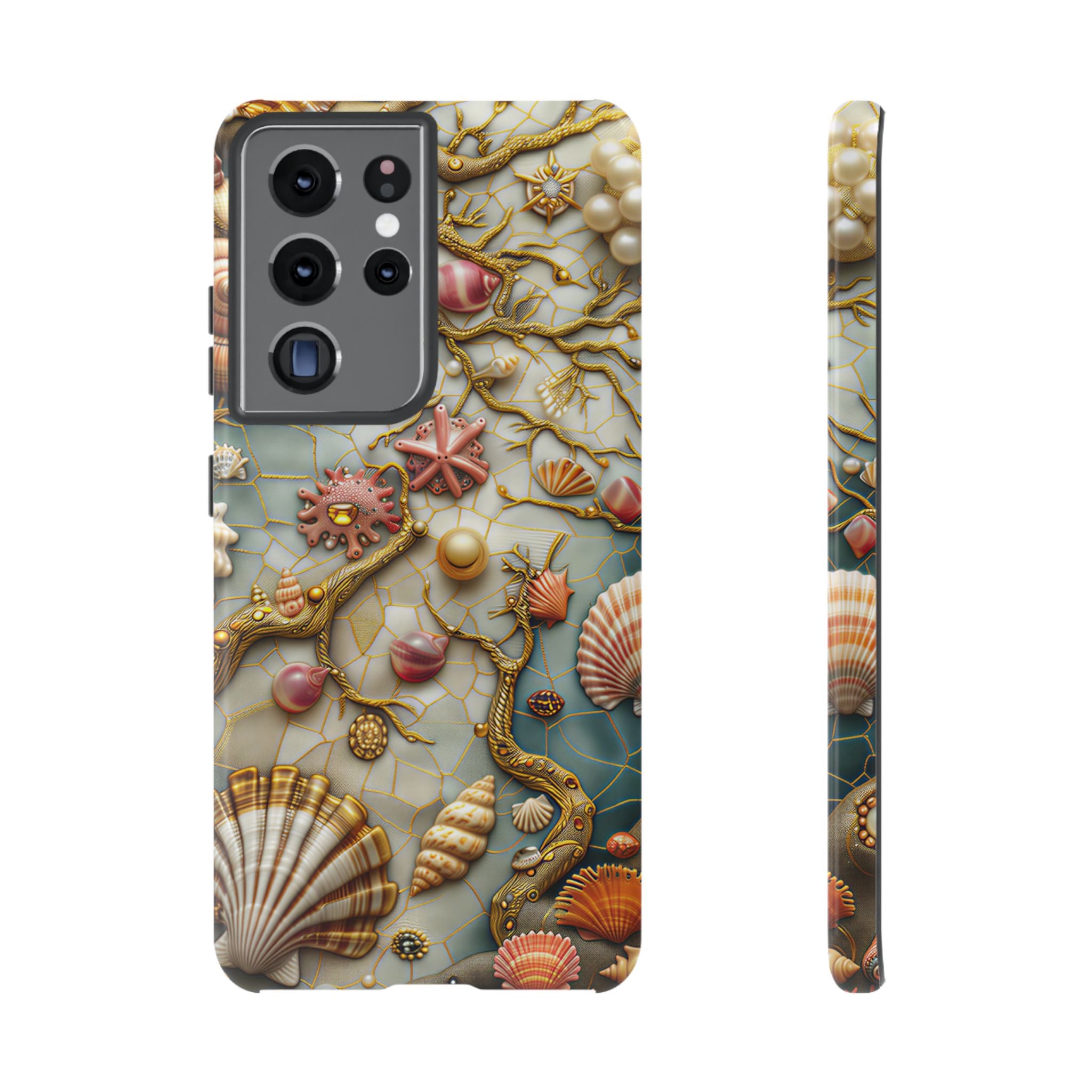Decorative Seashell & Pearl Beach Design Samsung Galaxy Case