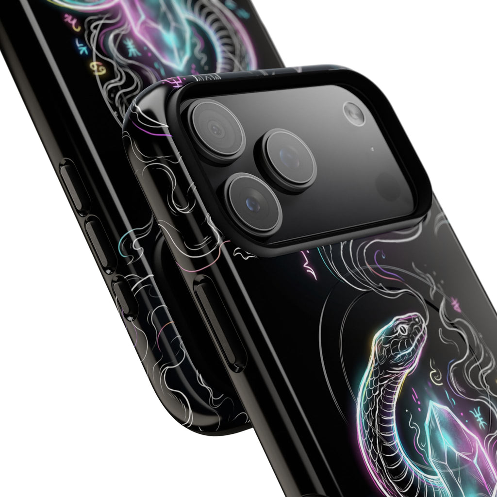 Neon Occult Mystic Snake Crystal MagSafe iPhone Case