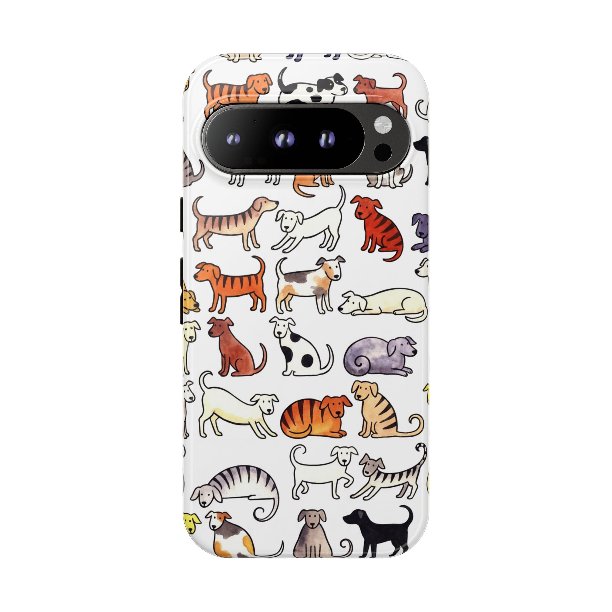 Dog Pattern Google Pixel Case | Cute Colourful Dogs