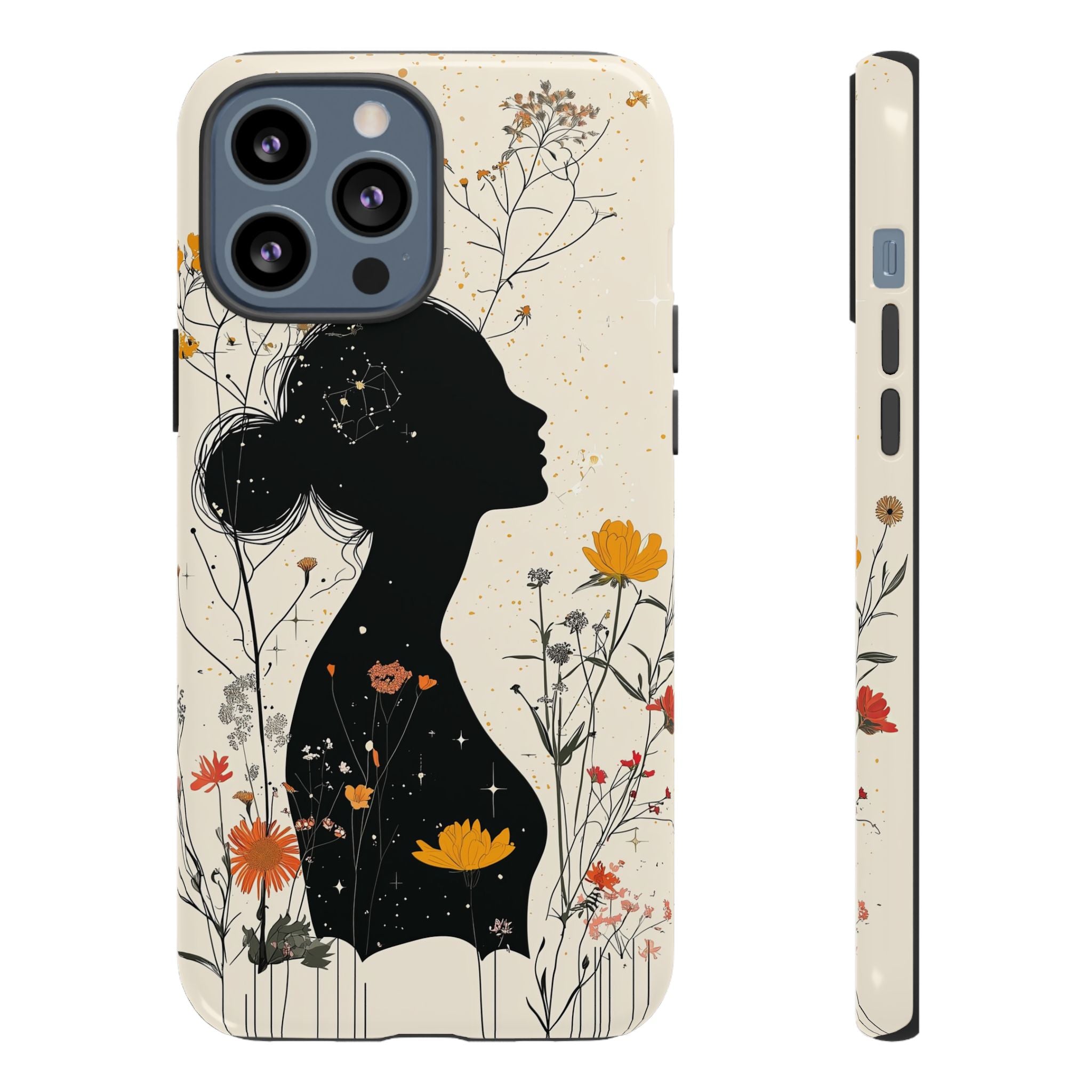 Floral Silhouette iPhone Case | Botanical Woman