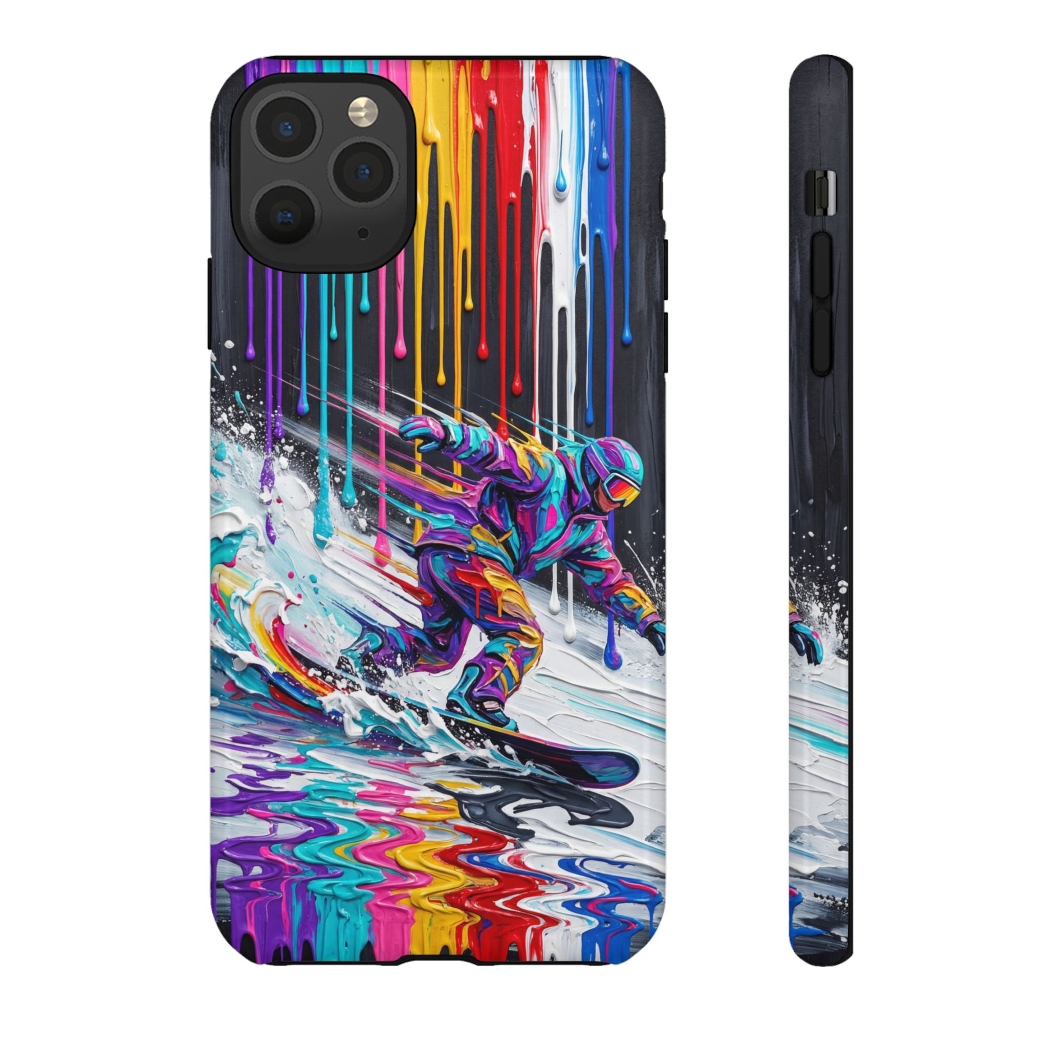 Colourful Snowboarder Art iPhone Case