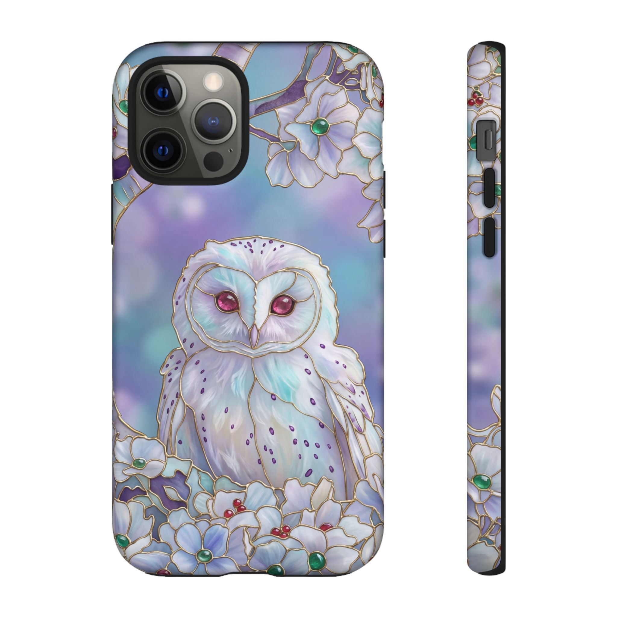 Mystic Owl Floral iPhone Case | Pastel Night Garden Protective Cover
