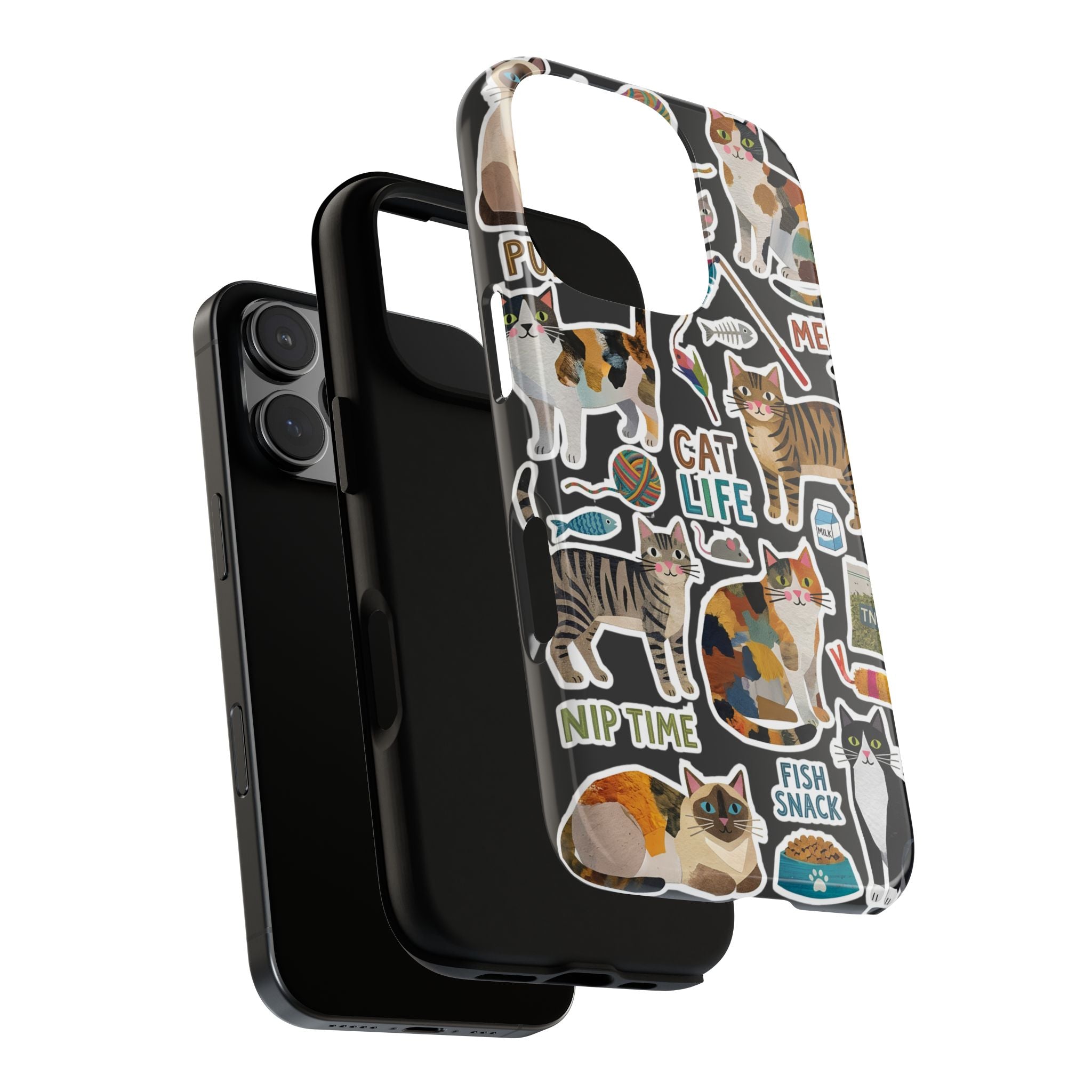 Cute Cats Sticker Tough iPhone Case