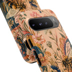 Honeybee Tough Google Pixel Phone Case | Vintage Botanical Flower Cover