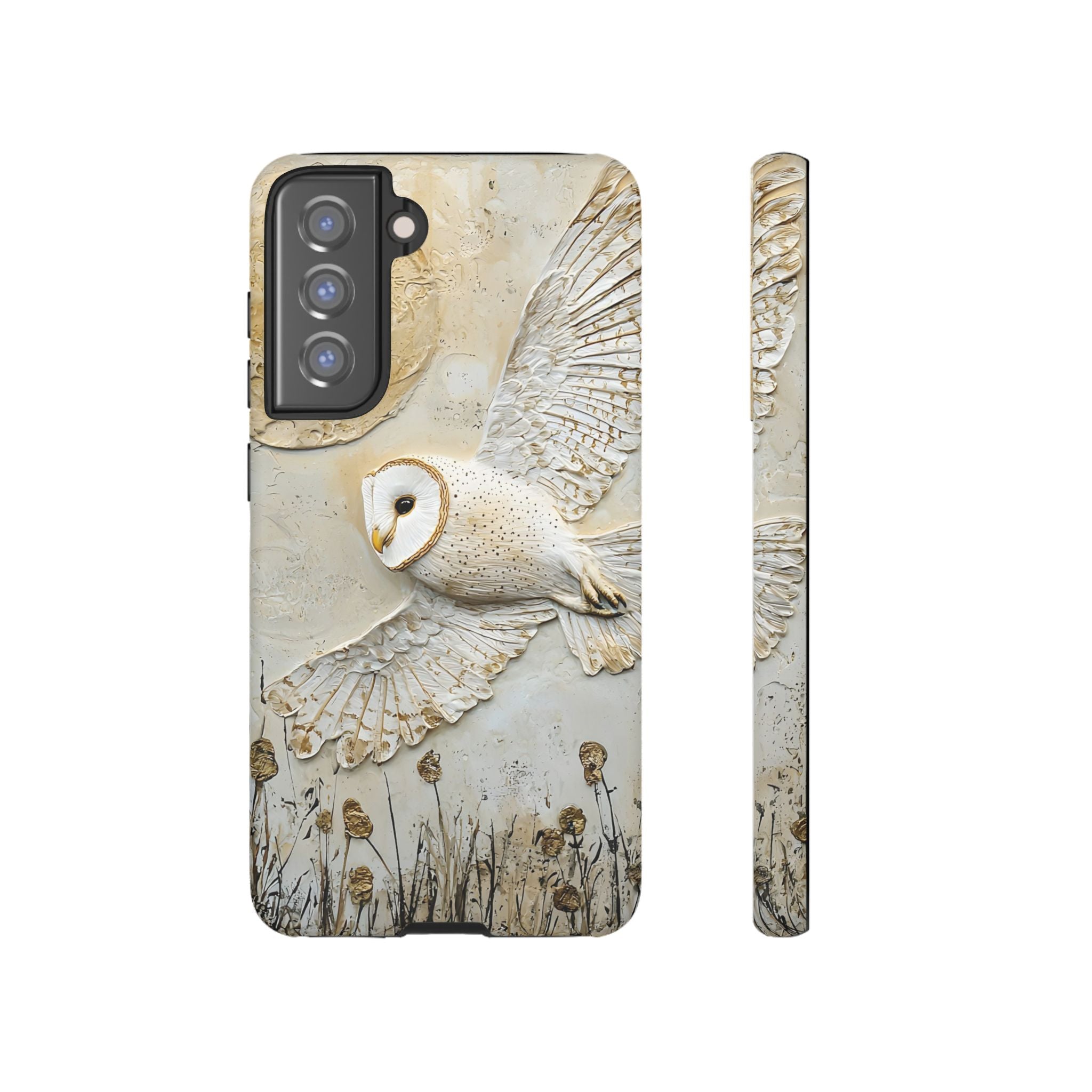 Barn Owl Samsung Galaxy Case — Elegant Flying Owl Wildlife